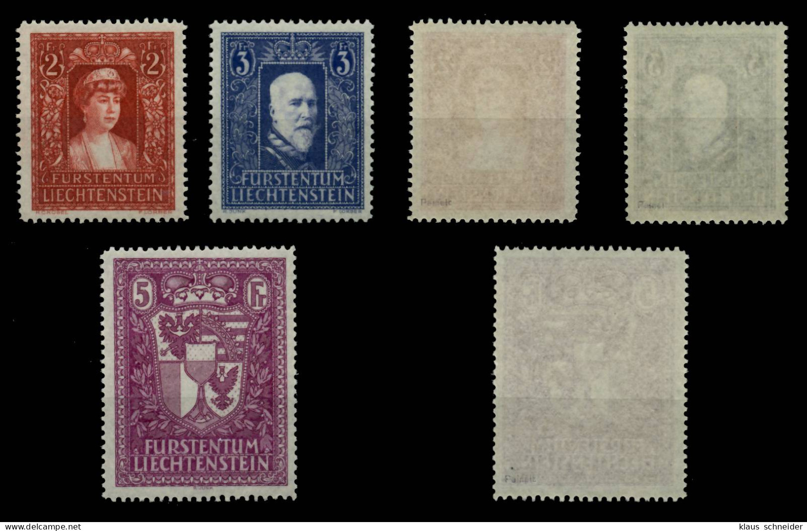 LIECHTENSTEIN 1934 Nr 140-142 Postfrisch Gepr. X6A8B12 - Unused Stamps