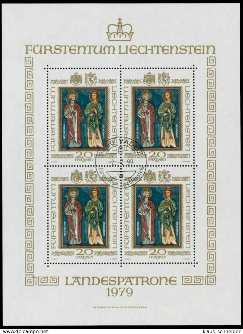 LIECHTENSTEIN BLOCK KLEINBOGEN Nr 734 Zentrisch Gestempelt K X6A8FB2 - Blocks & Sheetlets & Panes