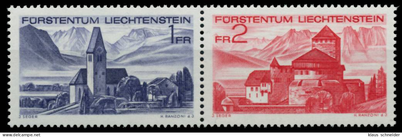LIECHTENSTEIN 1972 Nr B9 Zd1 Postfrisch WAAGR PAAR X6ACB62 - Unused Stamps