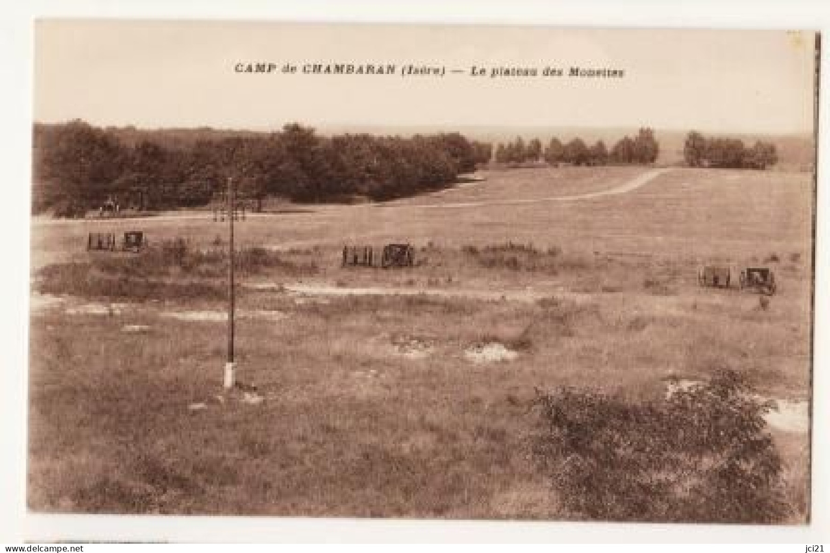 CPA 14 - 18 " CAMP DE CHAMBARAN - ISÈRE - LE PLATEAU DES MOUETTES " (1615) _CPM79 - Manoeuvres