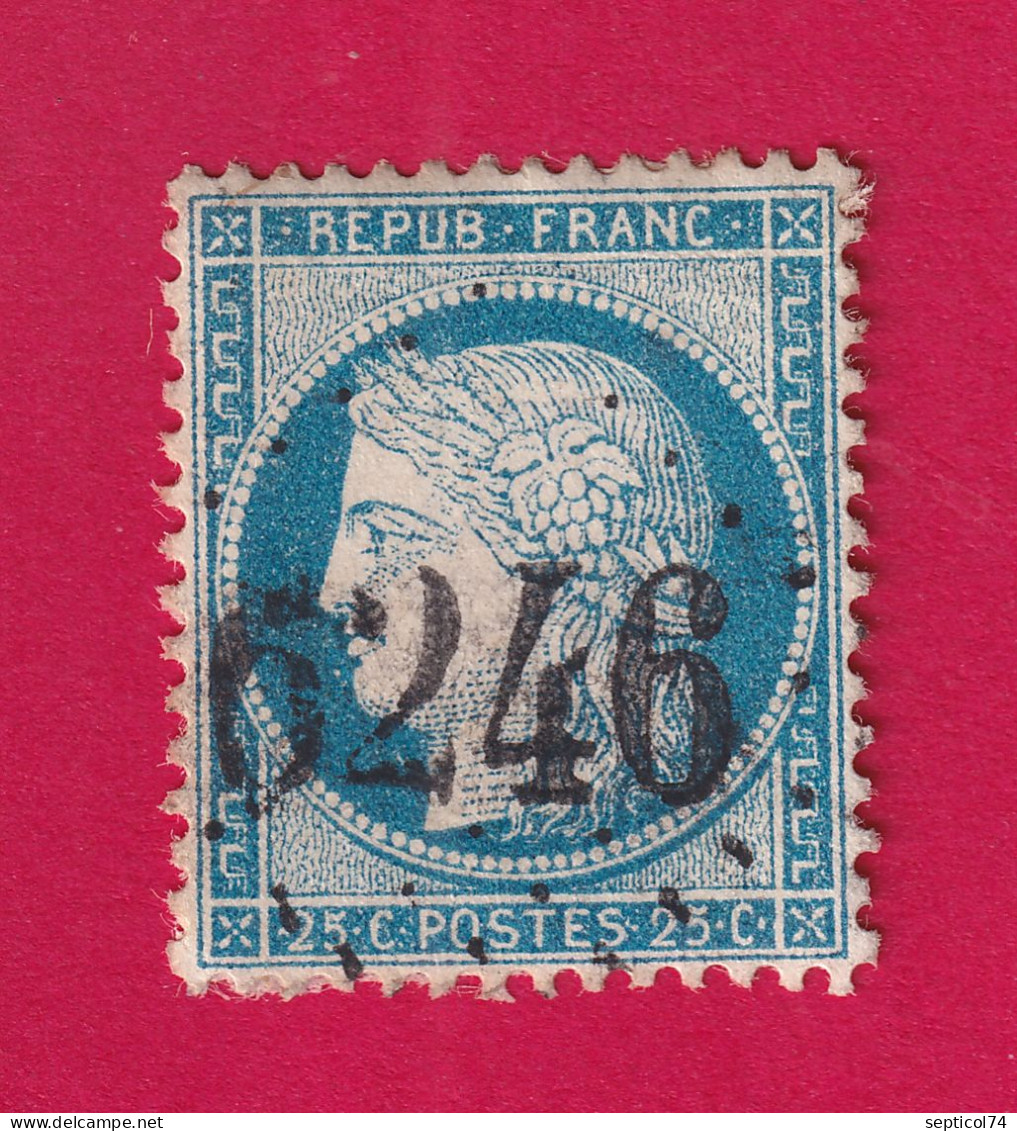 N°60 GC 6246 VELAUX BOUCHES DU RHONE COTE 180€ SUR BLEU BRIEFMARKEN STAMP FRANCE - 1871-1875 Cérès