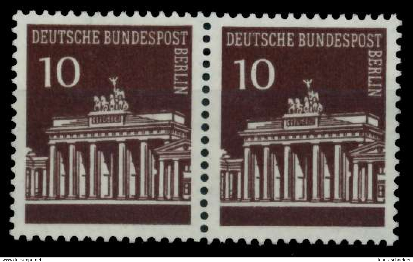 BERLIN DS BRAND. TOR Nr 286 Postfrisch WAAGR PAAR X6C3D3E - Unused Stamps