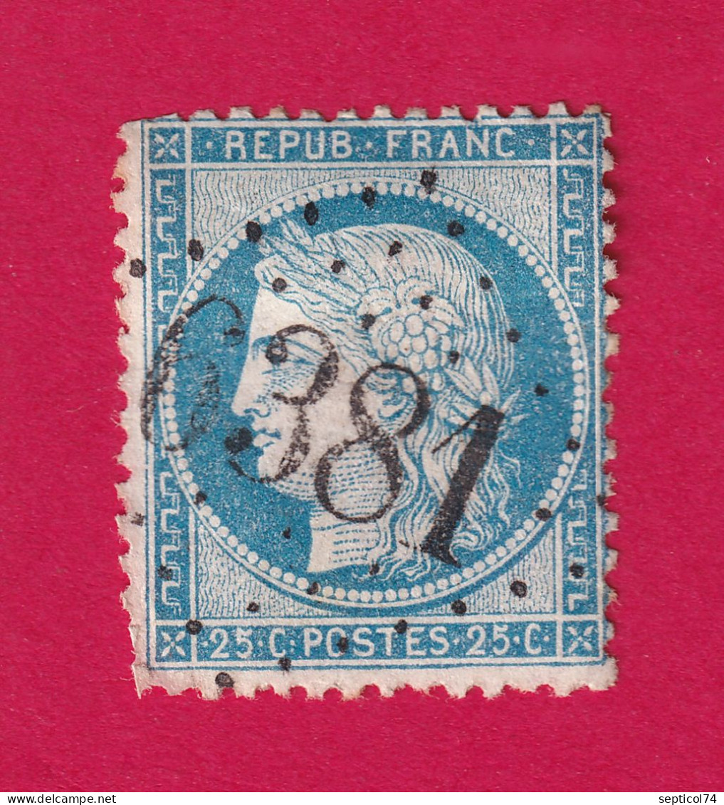 N°60 GC 6381 EPAIGNES EURE COTE 180€ SUR BLEU BRIEFMARKEN STAMP FRANCE - 1871-1875 Cérès