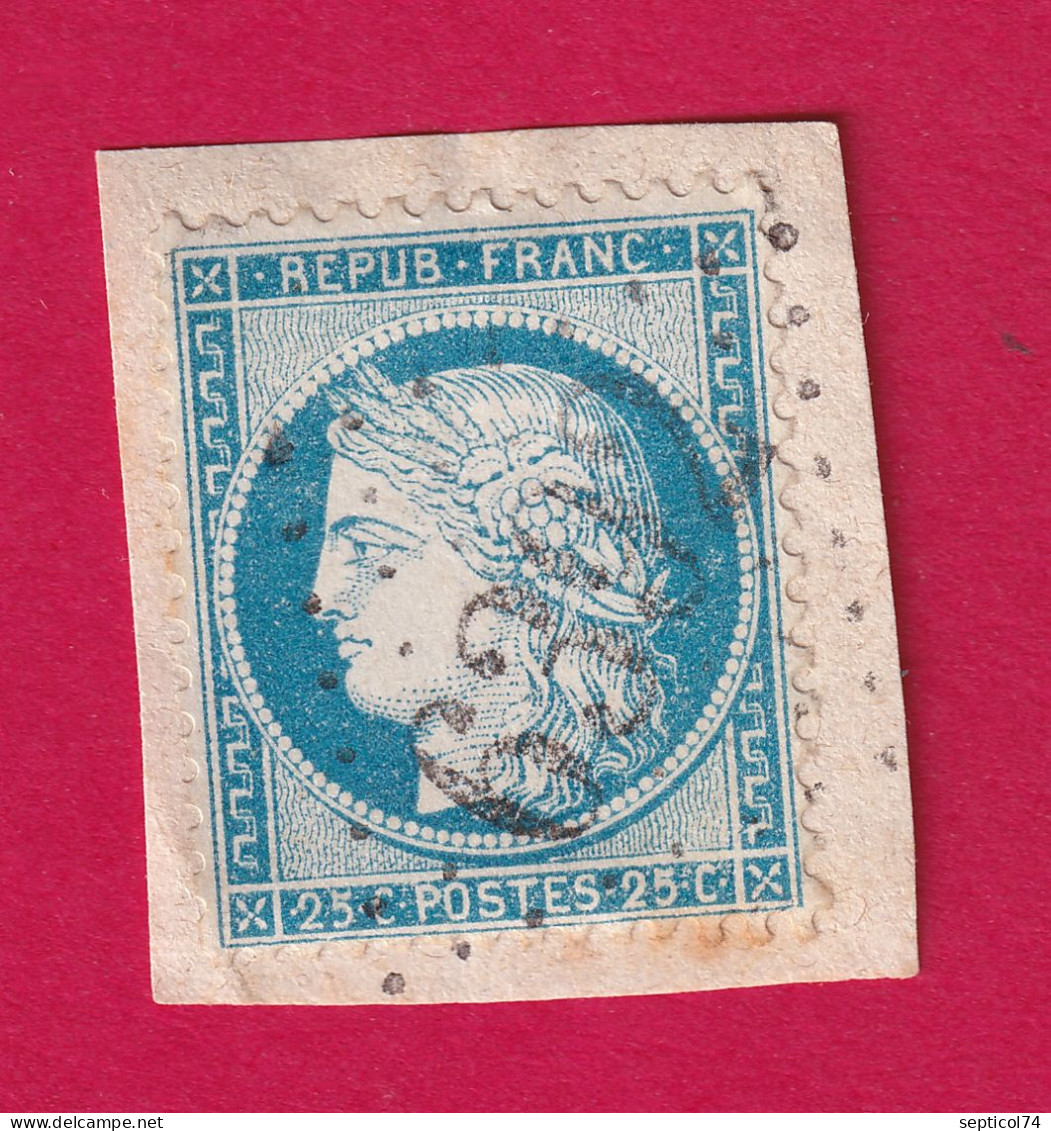 N°60 GC 6392 ST AUBIN DU JURA COTE 180€ SUR BLEU BRIEFMARKEN STAMP FRANCE - 1871-1875 Cérès