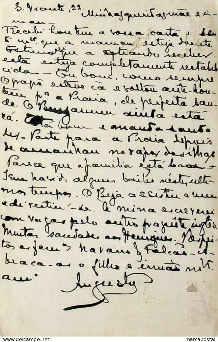 1899 Cabo Verde Bilhete Postal Inteiro Centenário Da Índia Enviado De São Vicente Para Lisboa - Isola Di Capo Verde