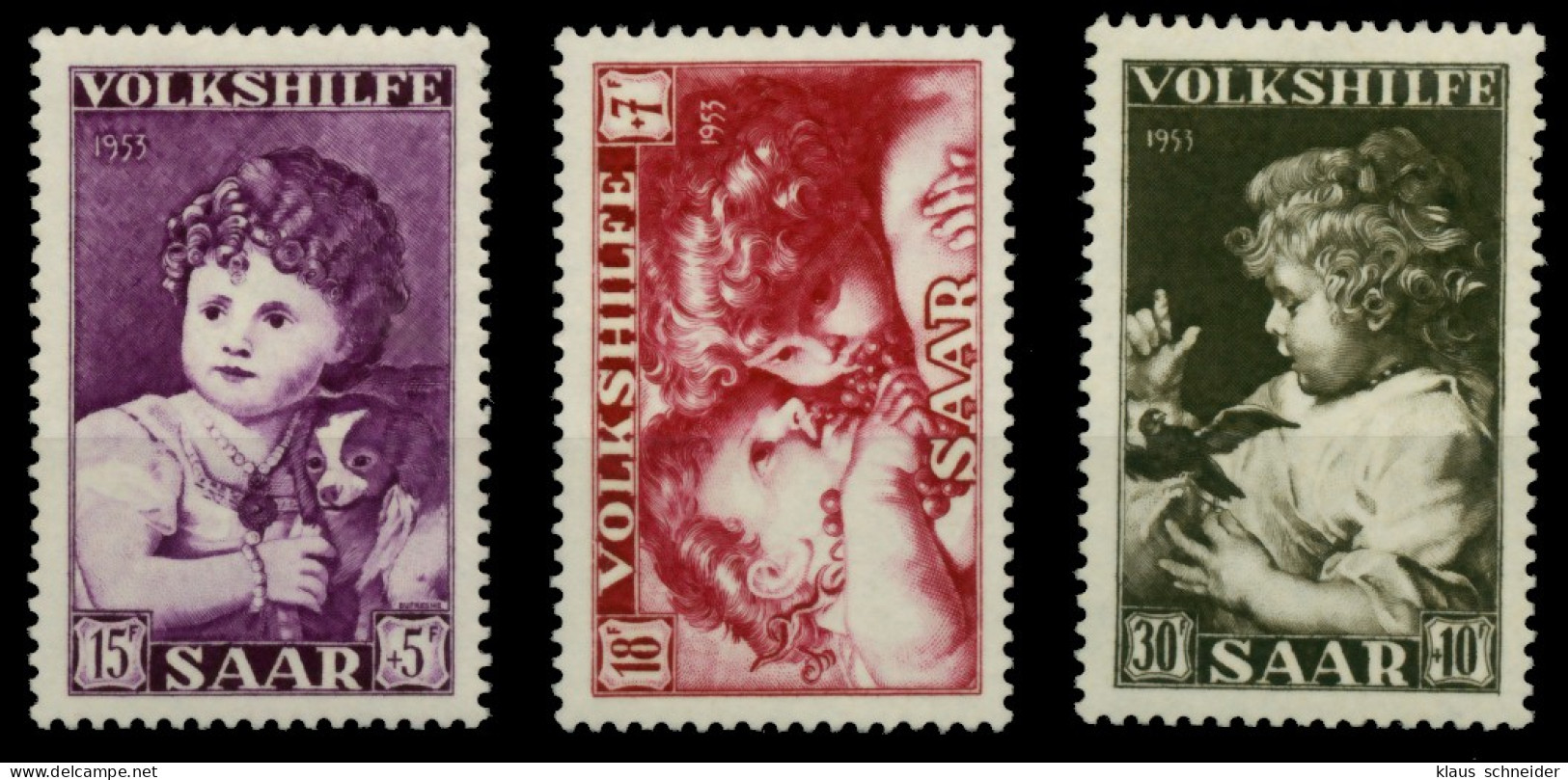 SAARLAND 1953 Nr 344-346 Postfrisch X6DF922 - Unused Stamps