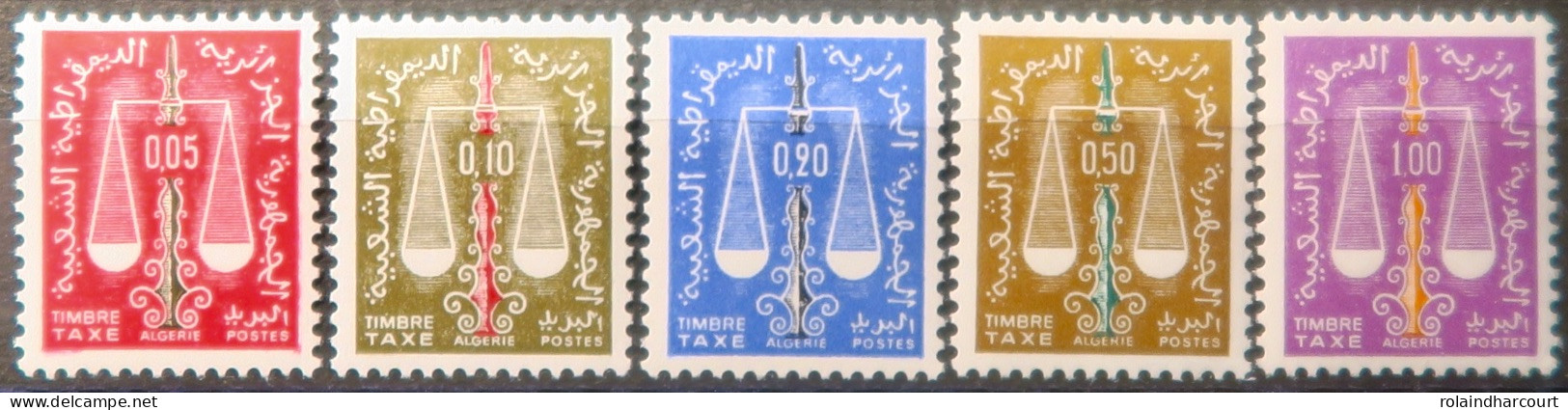 R2253/714 - ALGERIE - 1963 - TIMBRES TAXE - SERIE COMPLETE - N°59 à 63 NEUFS* - Algeria (1962-...)