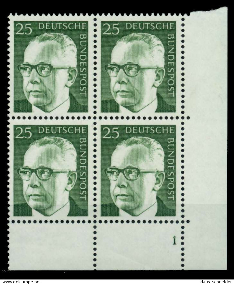 BRD DS HEINEM Nr 689 Postfrisch VIERERBLOCK FORM1 X76A52A - Unused Stamps