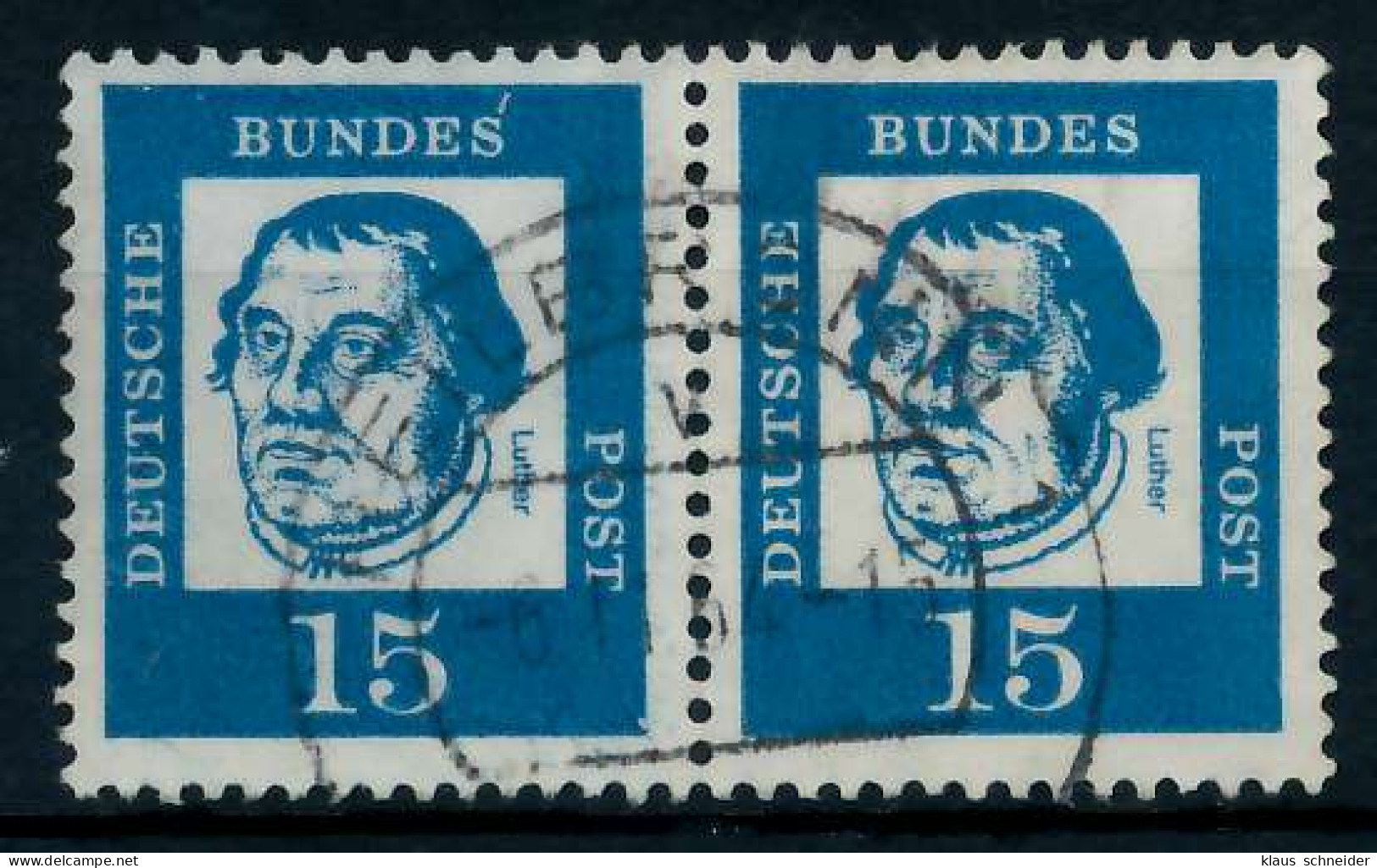 BRD DS BED. DEUT. Nr 351y Zentrisch Gestempelt WAAGR PAAR X77189A - Used Stamps