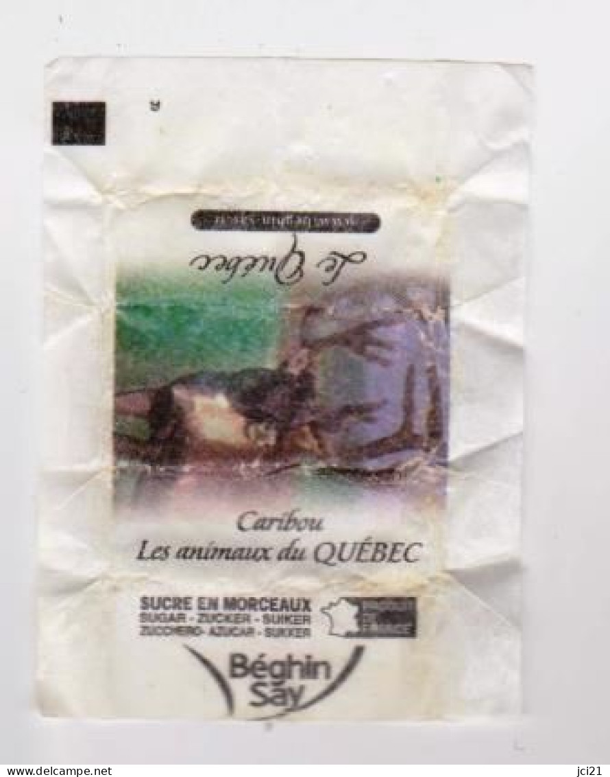 Emballage De Sucre - Série LE QUEBEC " Caribou Les Animaux Du Québec " (225) _Di338 - Sugars