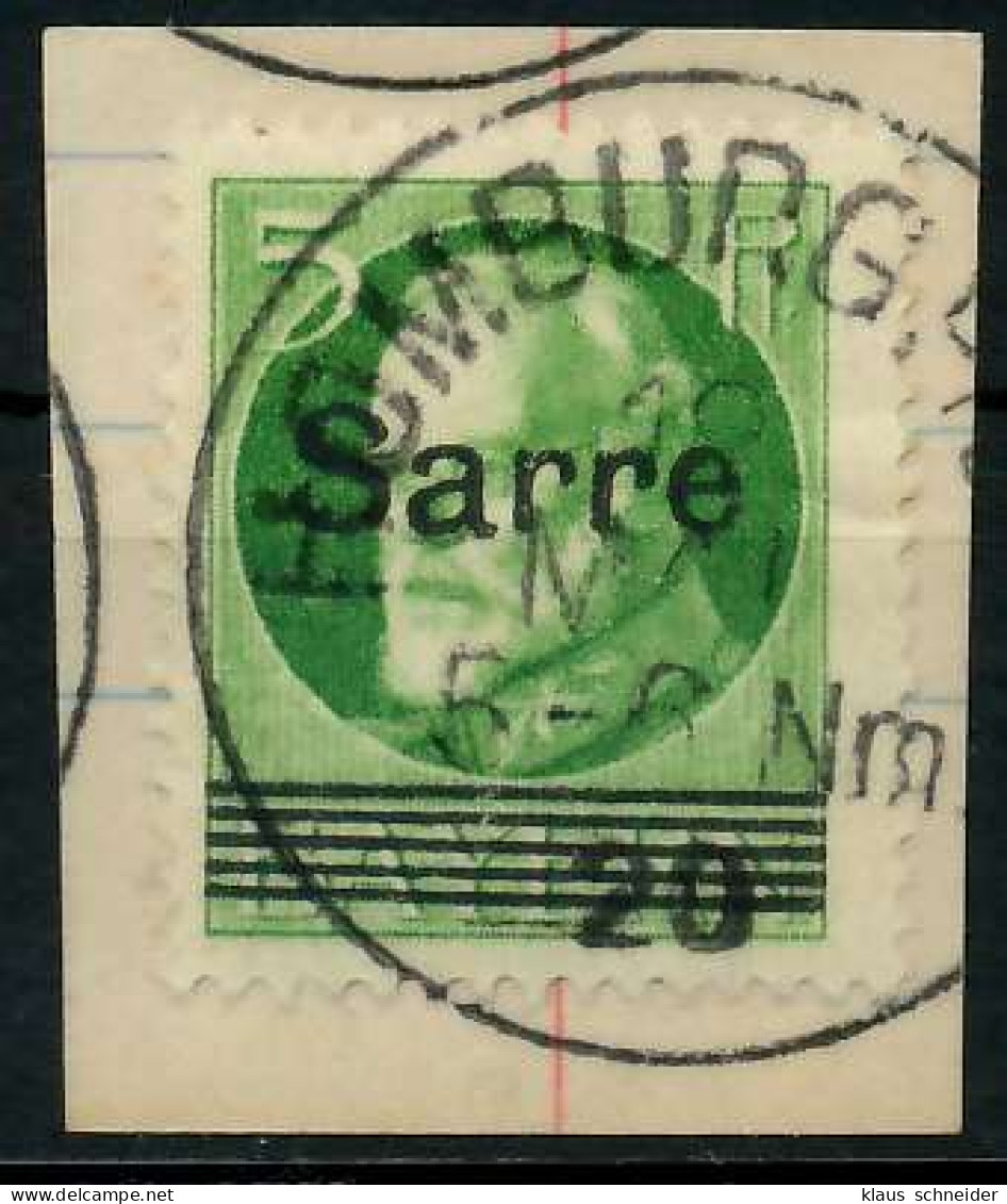 SAARGEBIET LUDWIG Nr 18 Zentrisch Gestempelt Briefstück X7B2322 - Usados