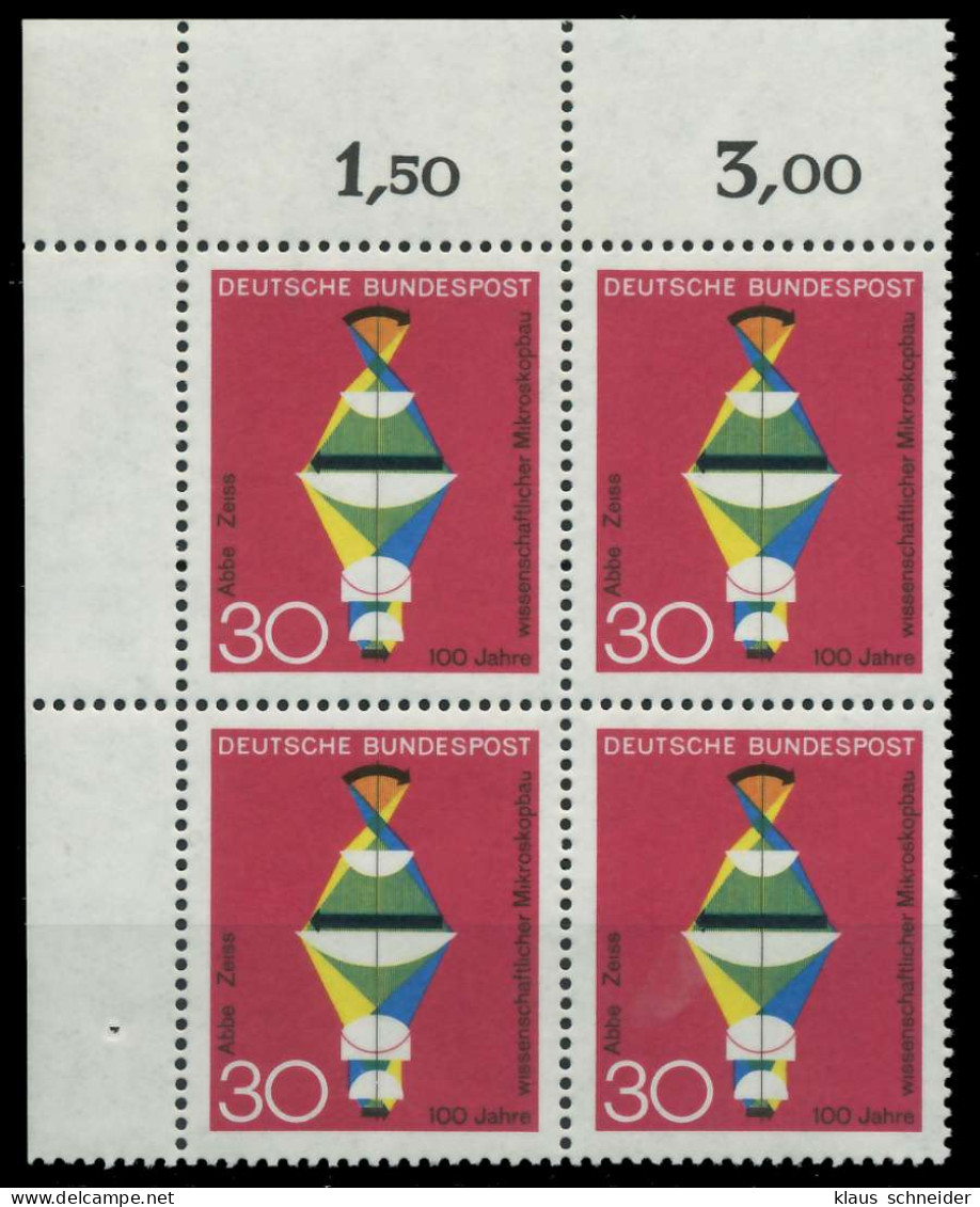 BRD 1968 Nr 548 Postfrisch VIERERBLOCK ECKE-OLI X7F0B22 - Ongebruikt