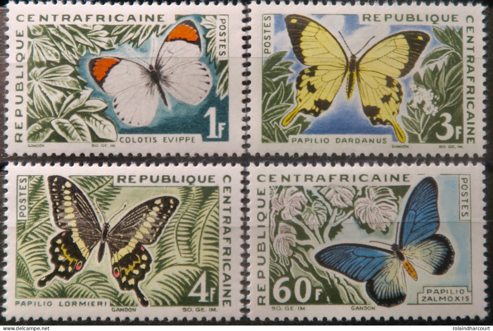 R2253/716 - CENTRAFRIQUE - 1963 - SERIE COMPLETE - N°31 à 34 NEUFS* - Repubblica Centroafricana