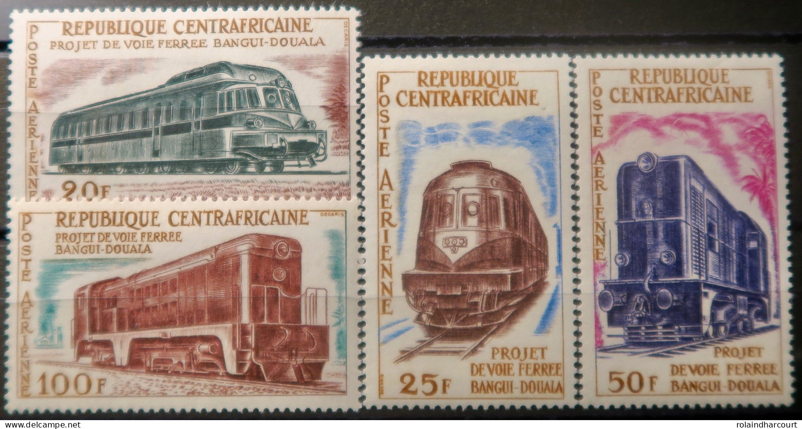 R2253/717 - CENTRAFRIQUE - 1963 - POSTE AERIENNE - SERIE COMPLETE - N°12 à 15 NEUFS* - Zentralafrik. Republik