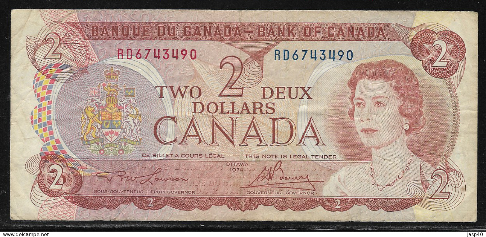 CANADA - 2 DOLLARS DE 1974 - Canada