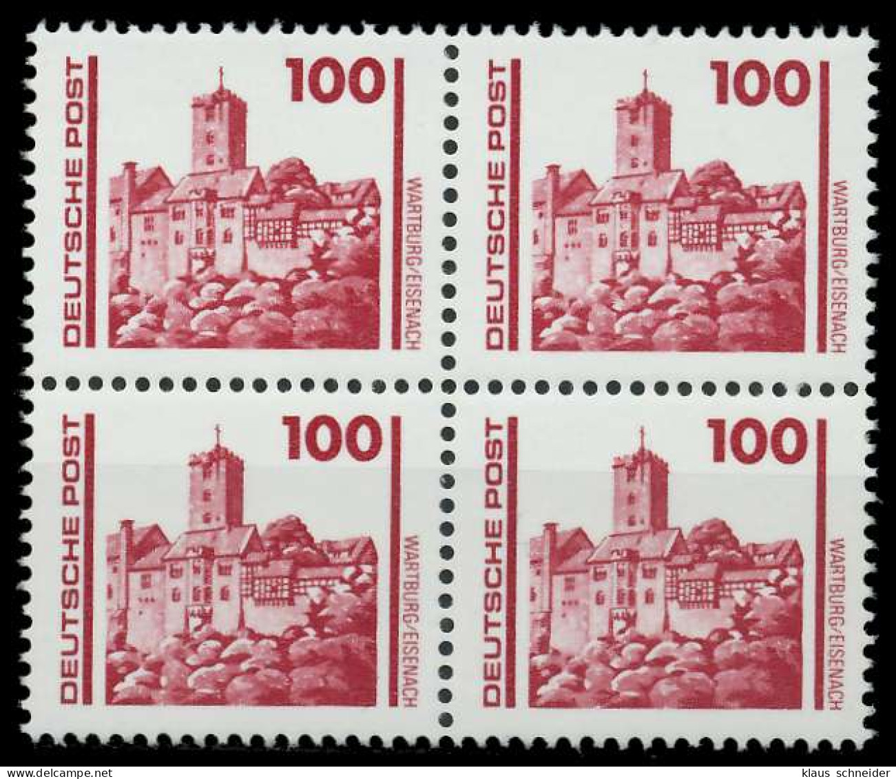 DDR DS BAUWERKE DENKMÄLER Nr 3350 Postfrisch VIERERBLOC SAA219A - Unused Stamps