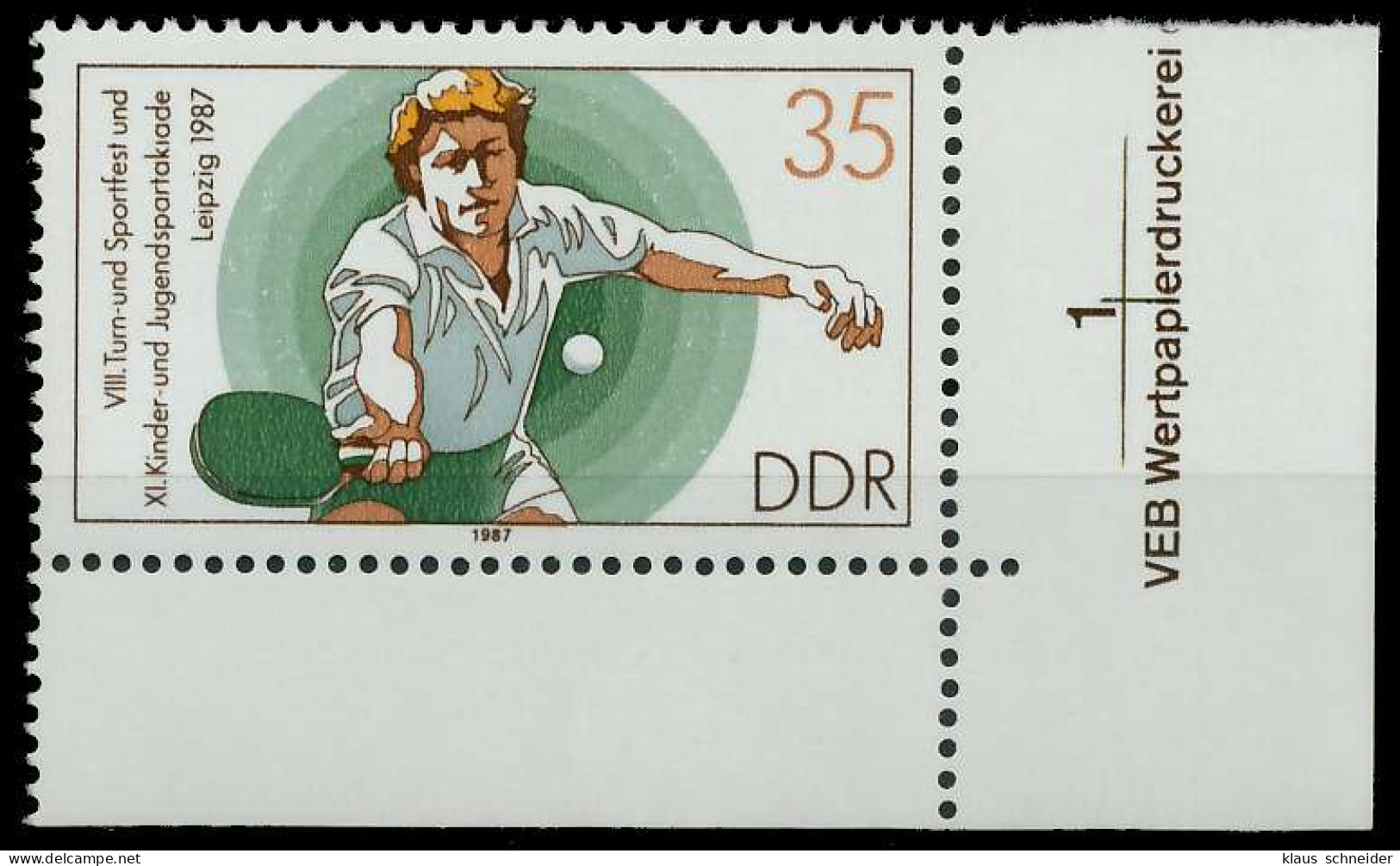 DDR 1987 Nr 3114 Postfrisch ECKE-URE X0D98BE - Neufs