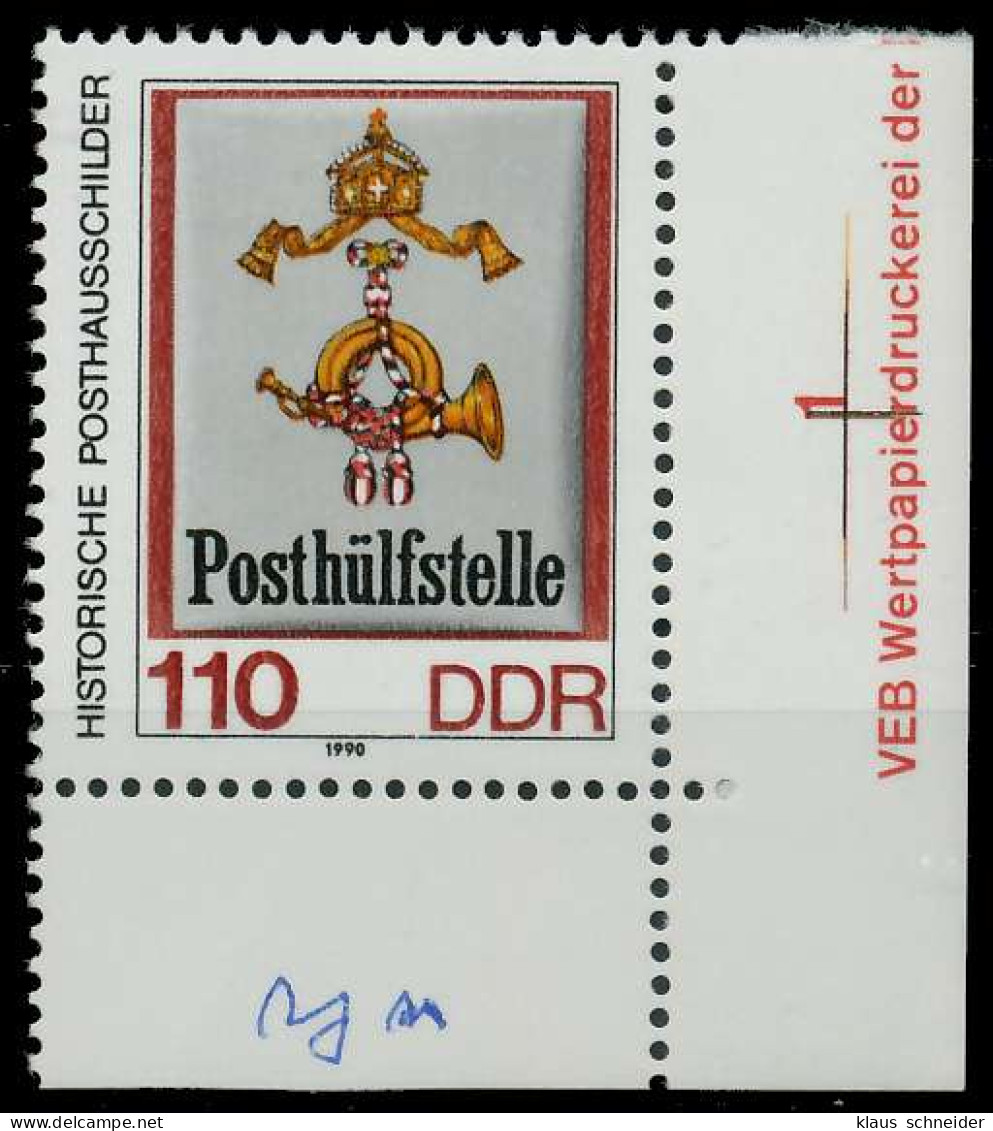 DDR 1990 Nr 3305 Postfrisch ECKE-URE X0E8C16 - Unused Stamps