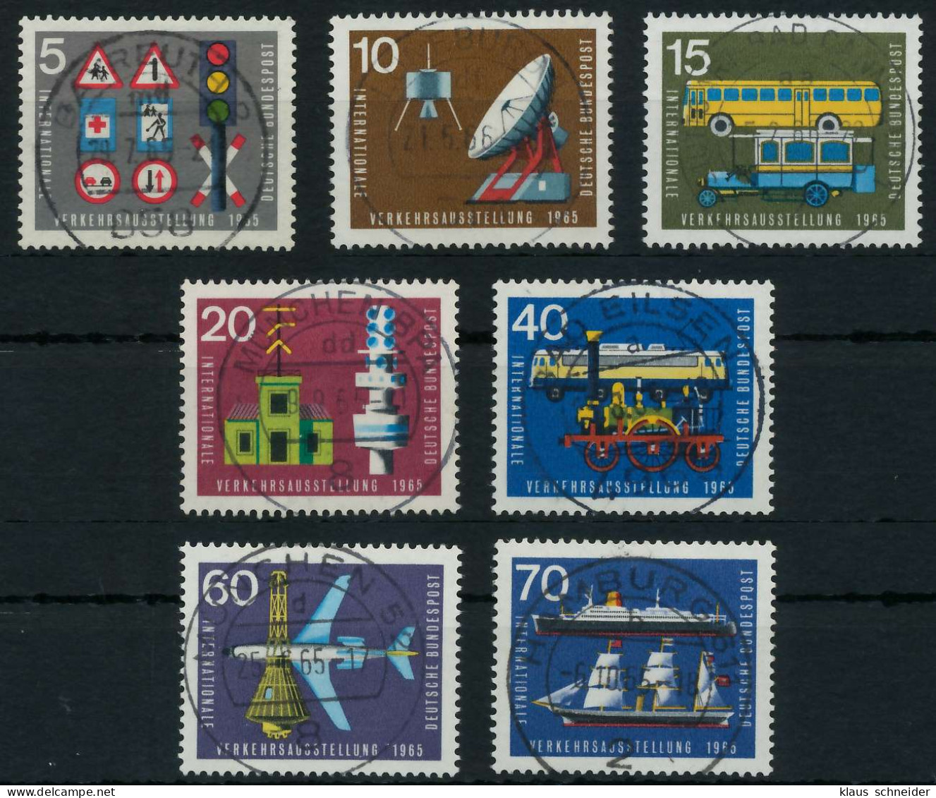 BRD BUND 1965 Nr 468-474 Zentrisch Gestempelt X6A33FA - Oblitérés