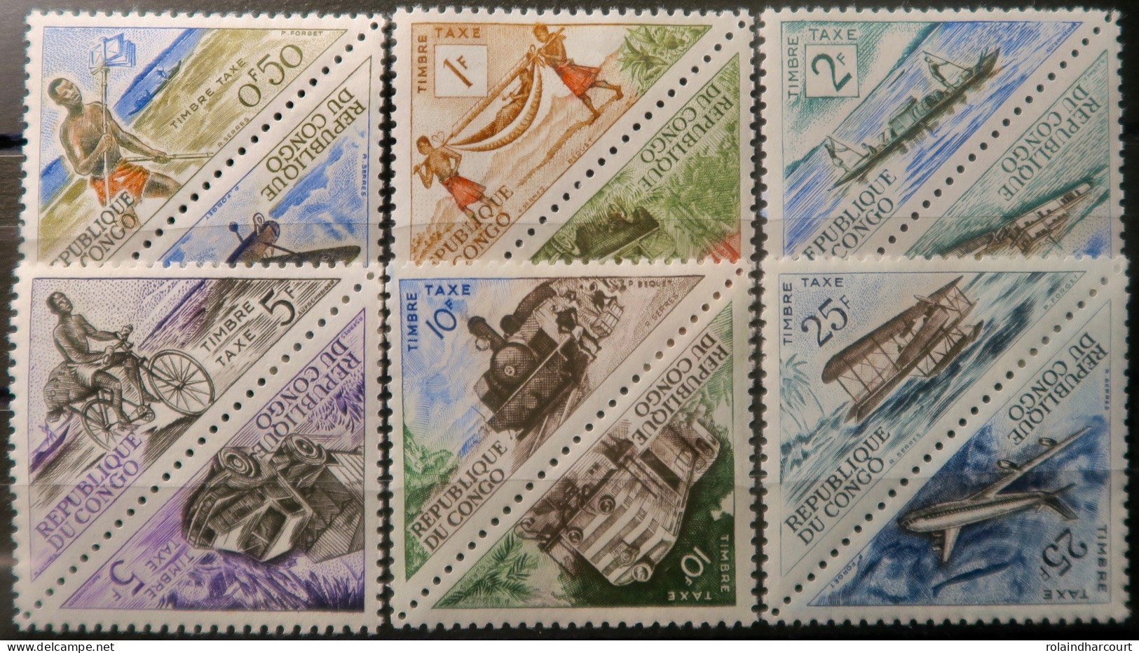 R2253/721 - CONGO - 1961 - TIMBRES TAXE - SERIE COMPLETE - N°34 à 45 NEUFS**/* - Ungebraucht