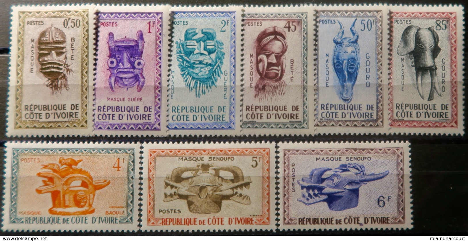 R2253/723 - CÔTE D'IVOIRE - 1960 - Masques - SERIE COMPLETE - N°181 à 189 NEUFS* - Côte D'Ivoire (1960-...)