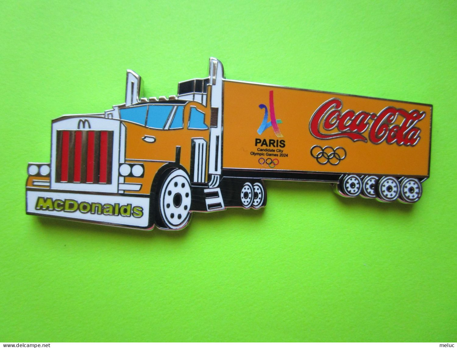 Gros Pin's Coca-Cola Mac Do McDonald's Camion Paris Ville Candidate JO Jeux Olympiques 2024 - #532 - Coca-Cola