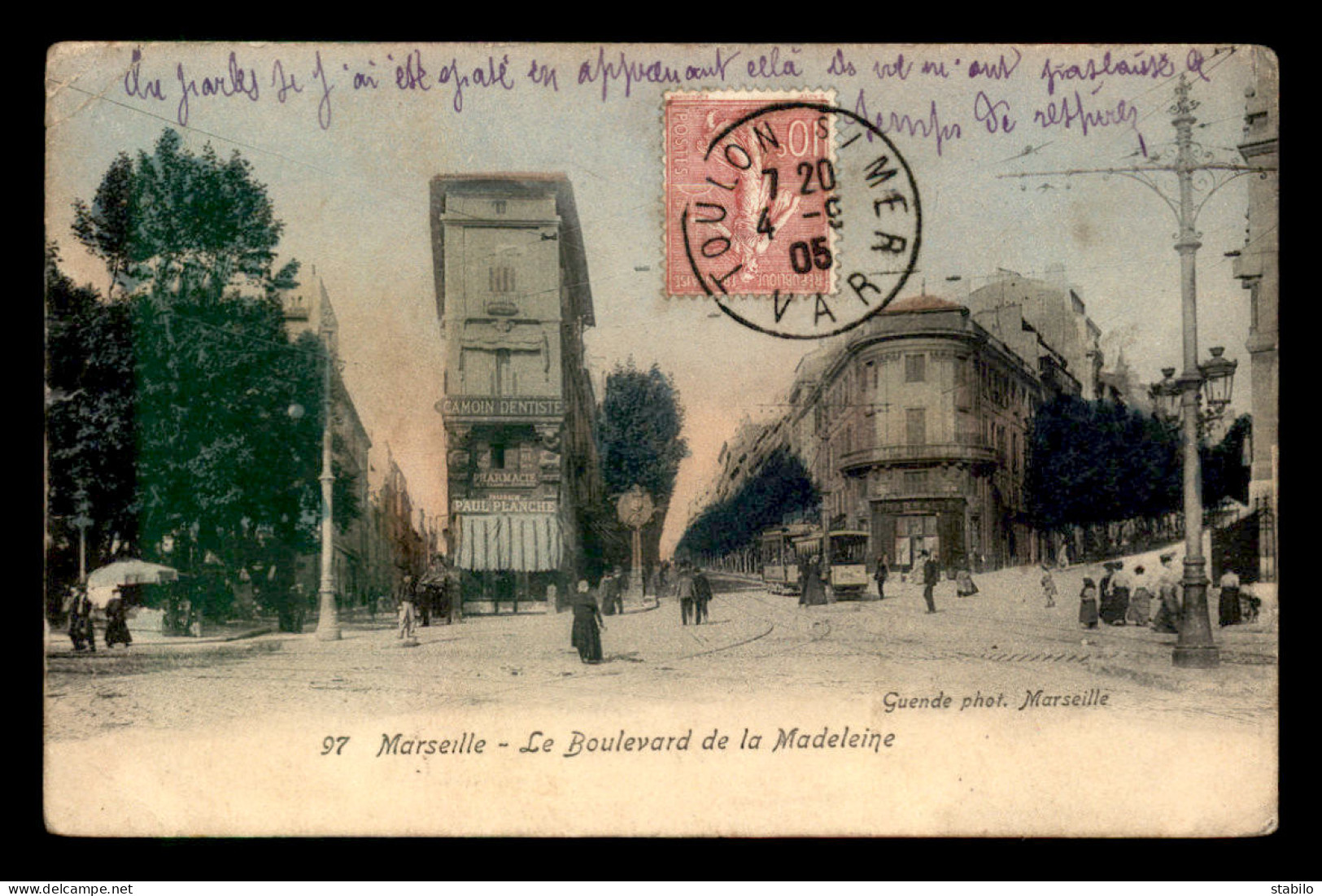 13 - MARSEILLE - LE BOULEVARD DE LA MADELEINE - VOIR L'ETAT - Canebière, Centro