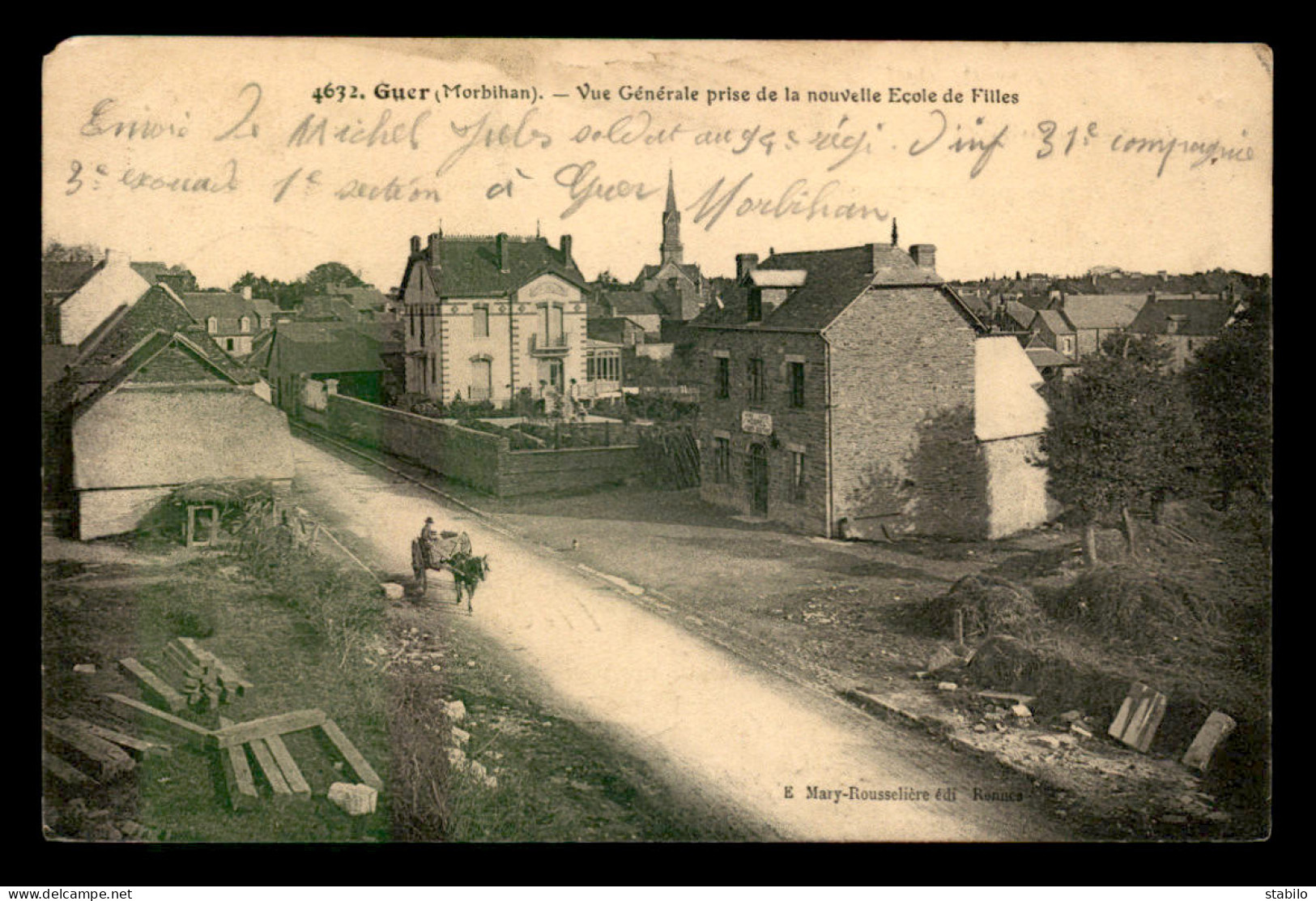 56 - GUER - VUE GENERALE PRISE DE LA NOUVELLE ECOLE DE FILLES - Guer Coetquidan