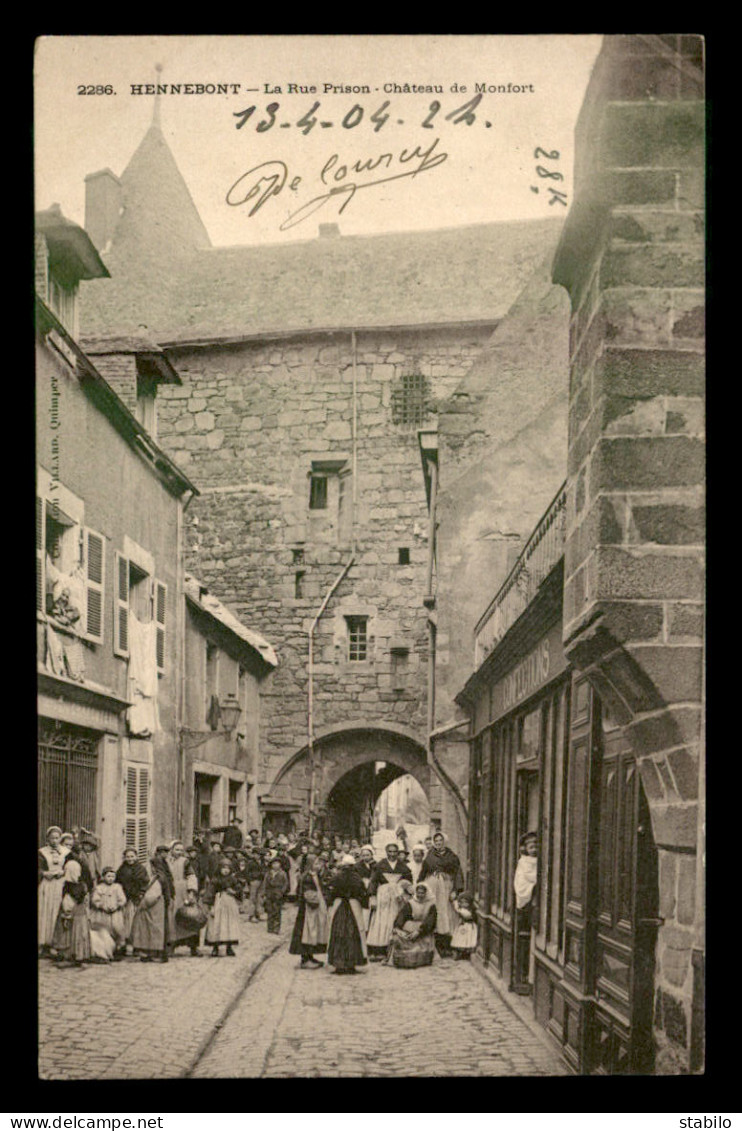 56 - HENNEBONT - LA RUE PRISON - CHATEAU DE MONTFORT - Hennebont