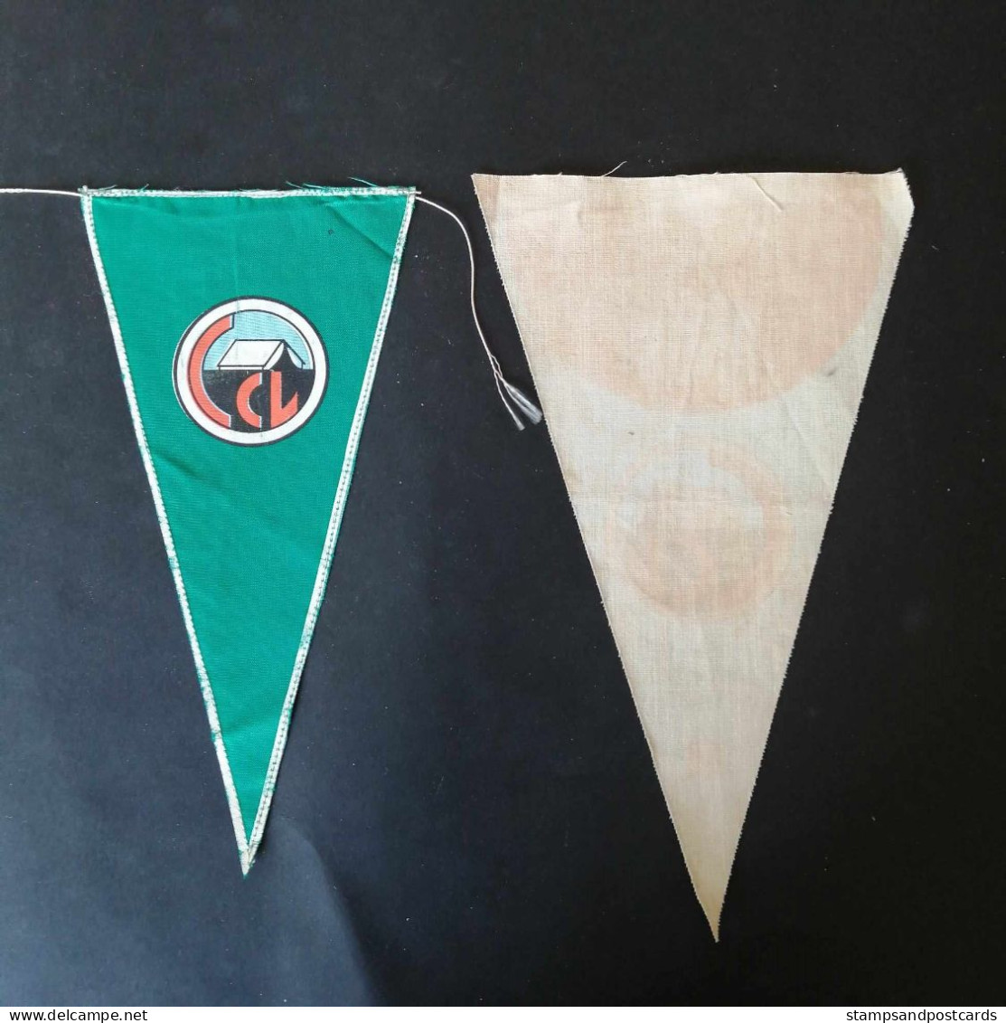 Portugal Duas Bandeirolas Clube De Campismo De Lisboa 50 Anos 1966 Fanion Camping Club Pennant - Altri & Non Classificati