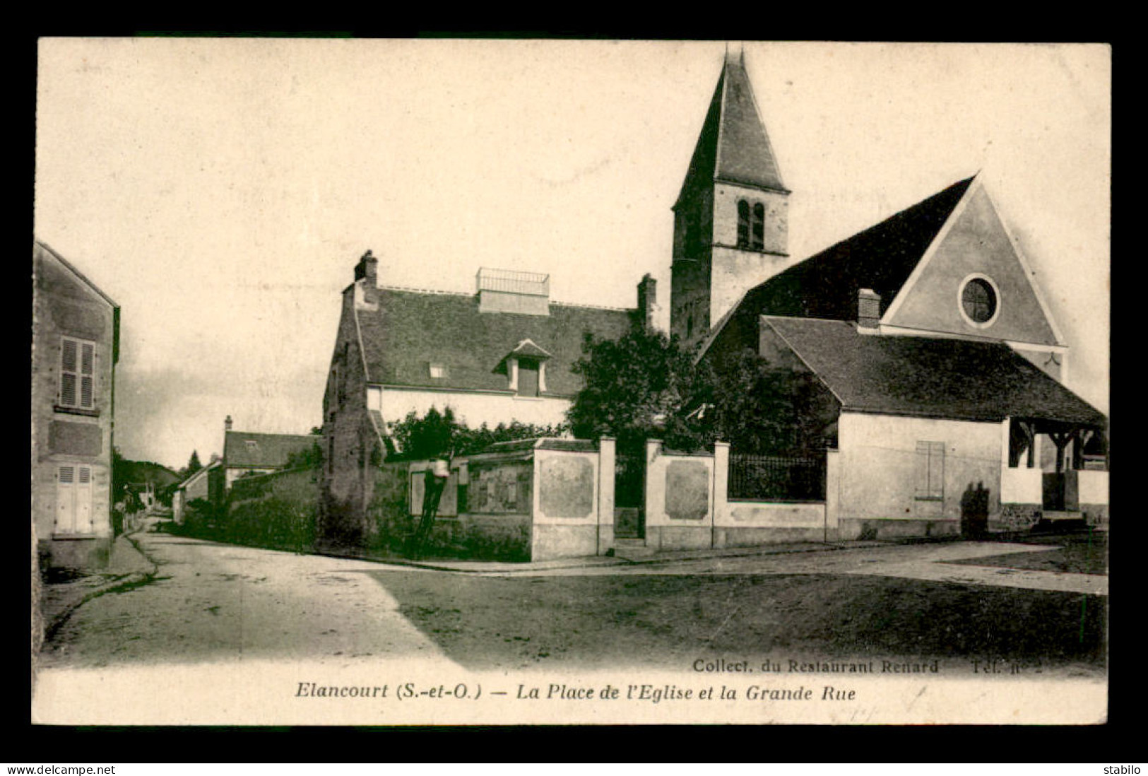 78 - ELANCOURT - LA PLACE DE L'EGLISE ET LA GRANDE RUE - Elancourt