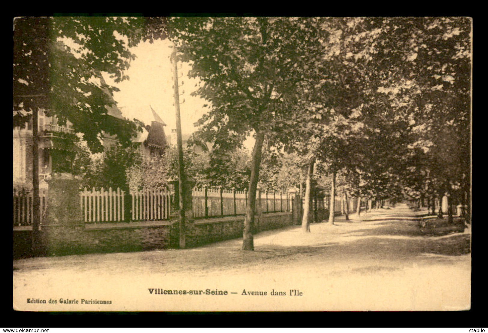 78 - VILLENNES-SUR-SEINE - AVENUE DANS L'ILE - Villennes-sur-Seine