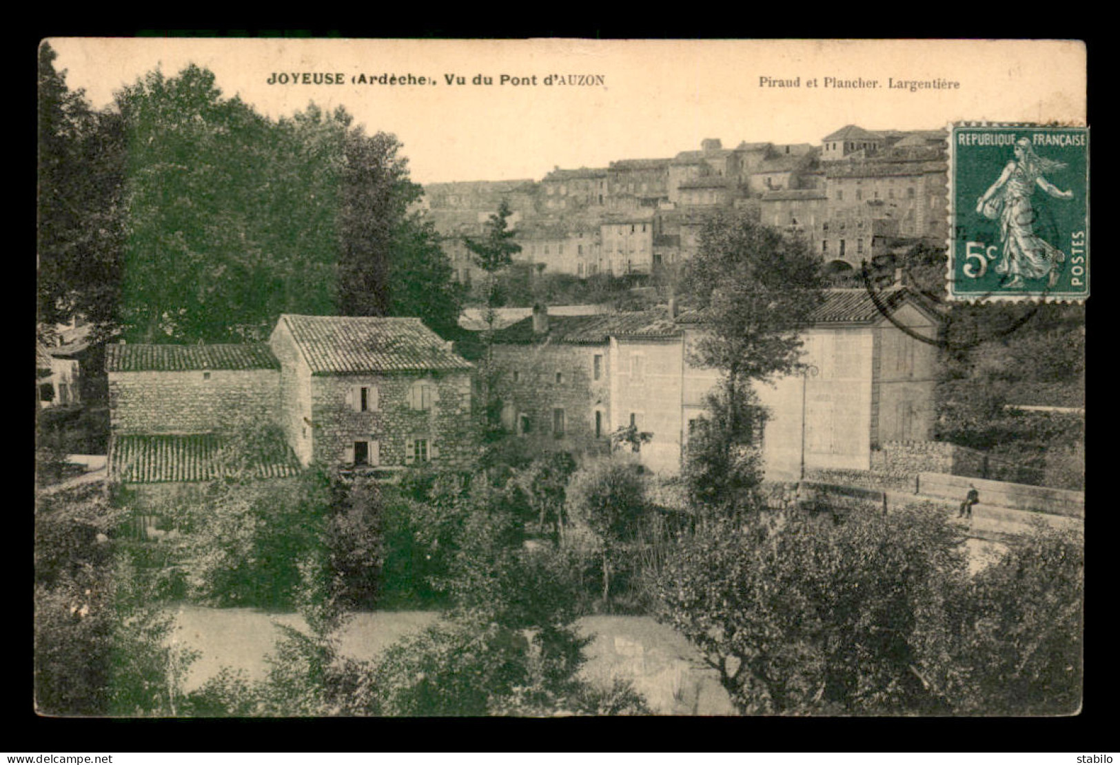 07 - JOYEUSE - VU DU PONT D'AUZON - Joyeuse