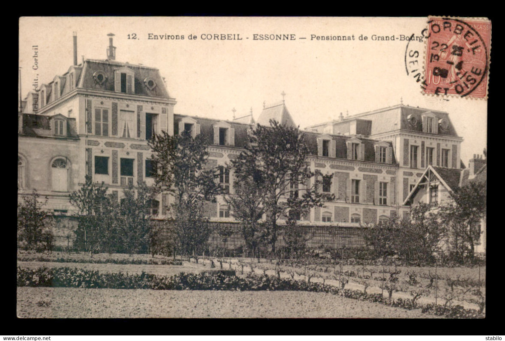 91 - ESSONNE - PENSIONNAT DE GRAND-BOURG - Essonnes