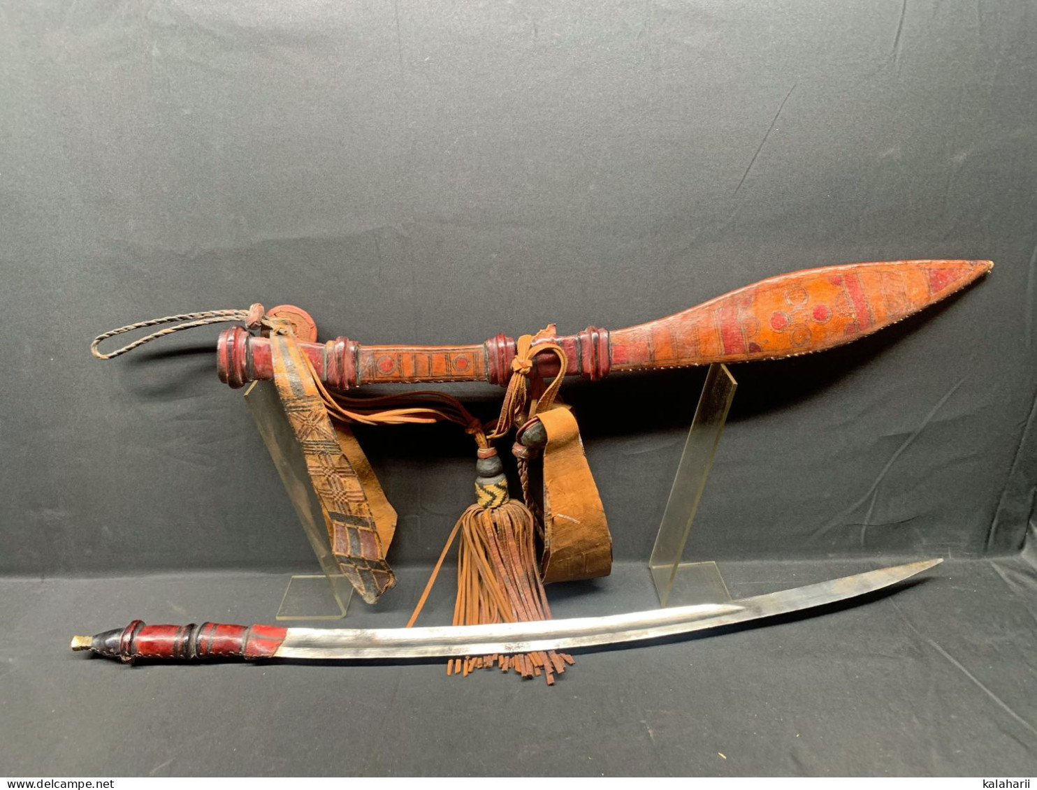 FIN SABRE MANDINGUE, CIRCA 1930, LAME EUROPEENNE, AFRIQUE DE L'OUEST, MALINKE