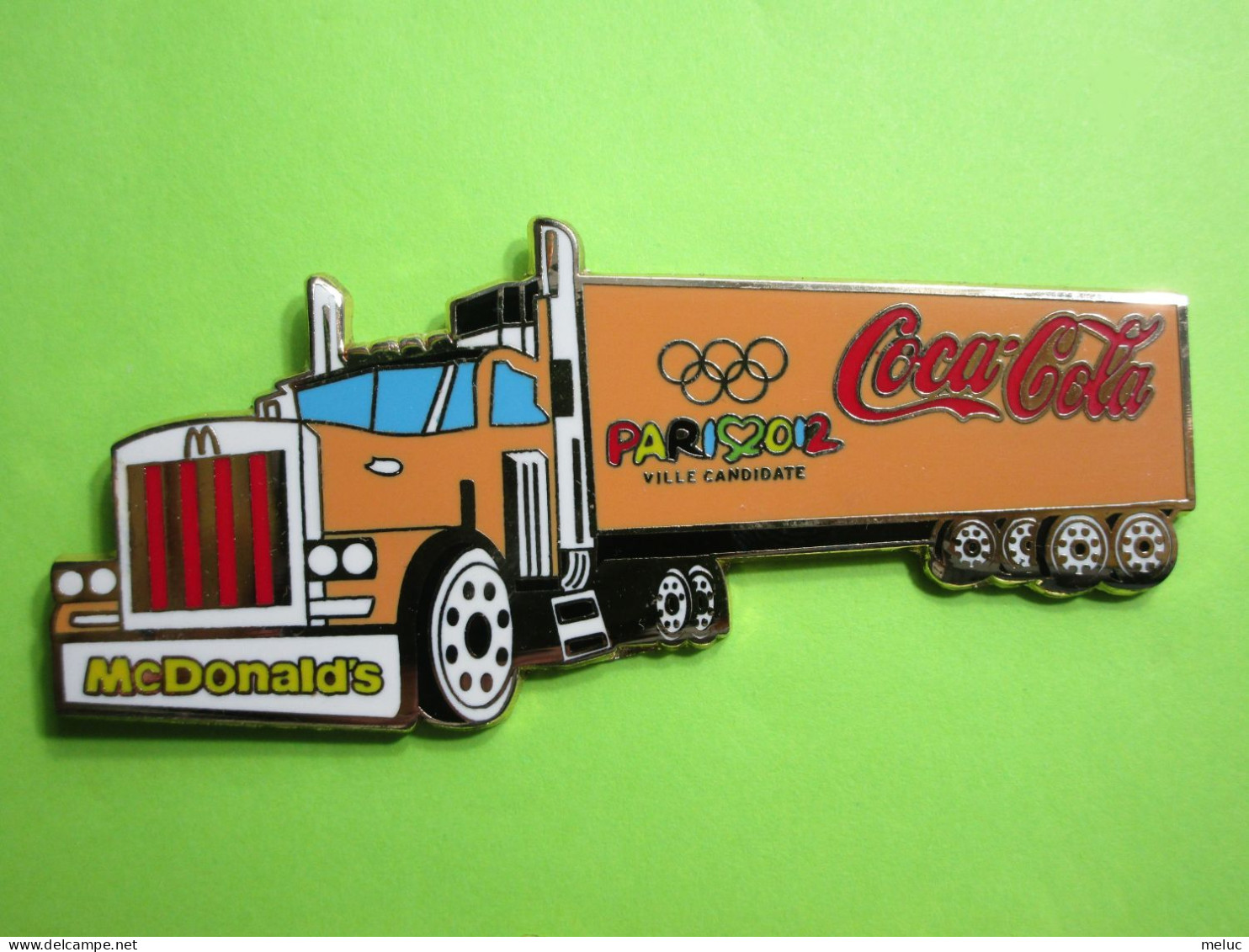 Gros Pin's Coca-Cola Mac Do McDonald's Camion Paris Ville Candidate JO Jeux Olympiques 2012 - #003 - Coca-Cola