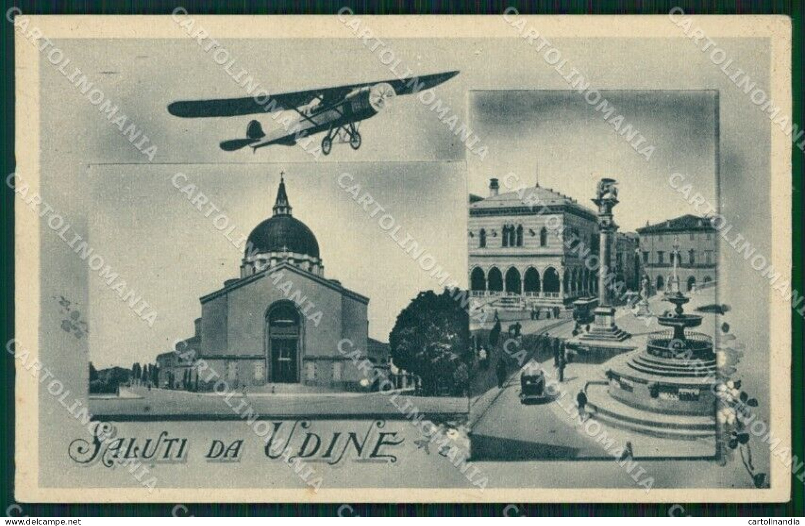 Udine Città Saluti Da Aereo Cartolina QT2768 - Udine