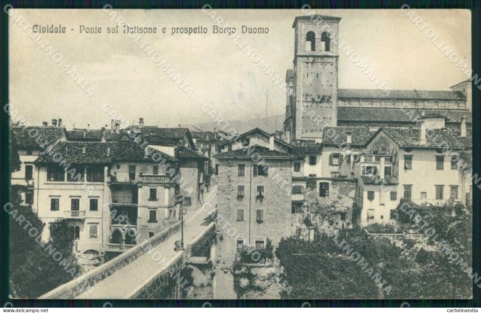 Udine Cividale Prospetto Borgo Duomo Cartolina RB6802 - Udine