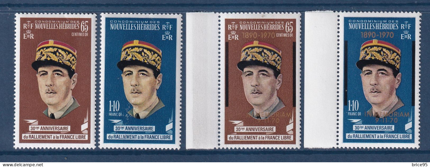 Nouvelles Hébrides - YT N° 294 Et 295 Et 304 Et 305 ** - Neuf Sans Charnière - 1970 - Unused Stamps