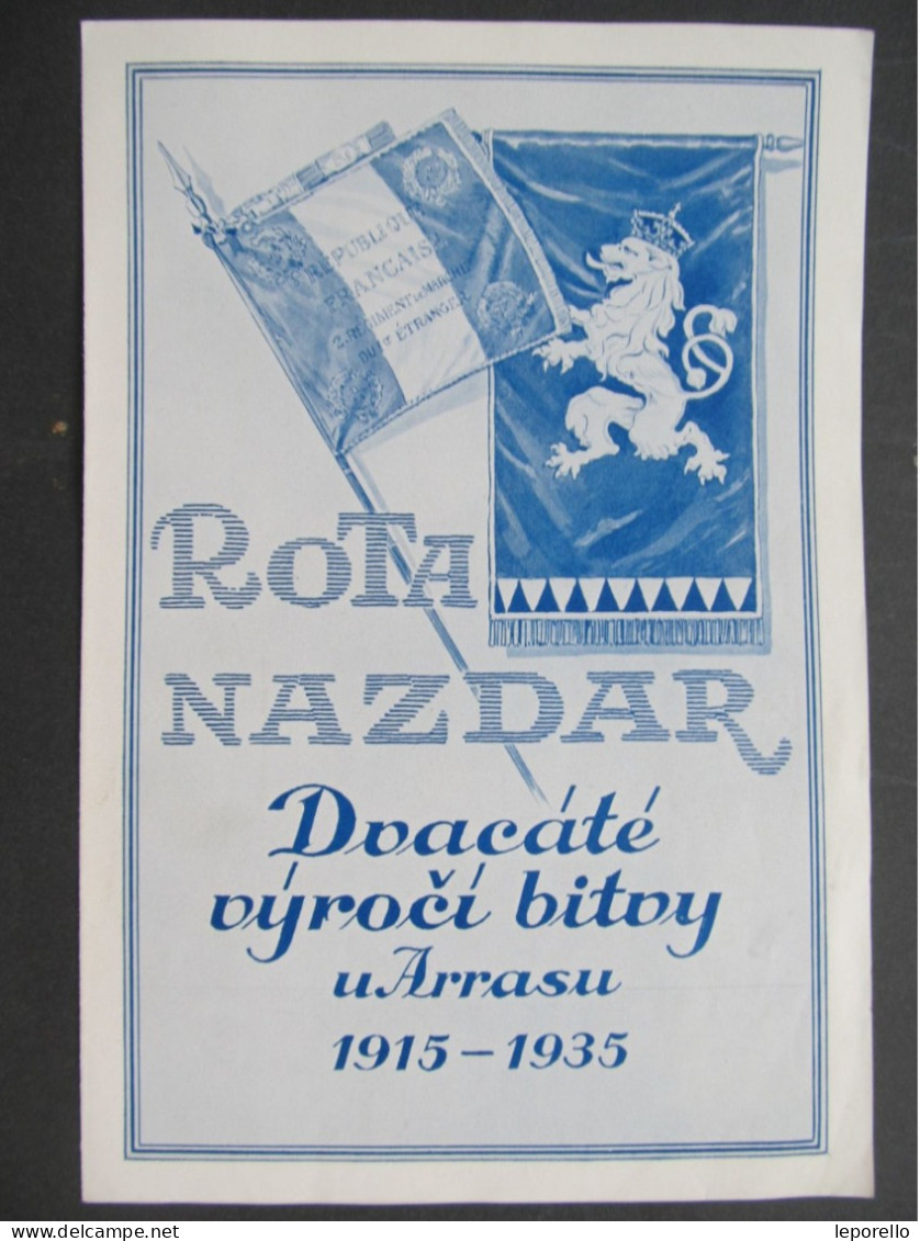 GEDENKBLATT Pamětní List Rota Nazdar 1935 / P7206 - Storia Postale