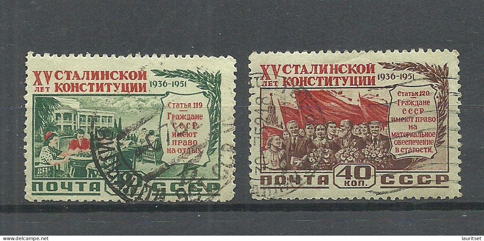 RUSSLAND RUSSIA 1952 Michel 1629 - 1630 O - Used Stamps