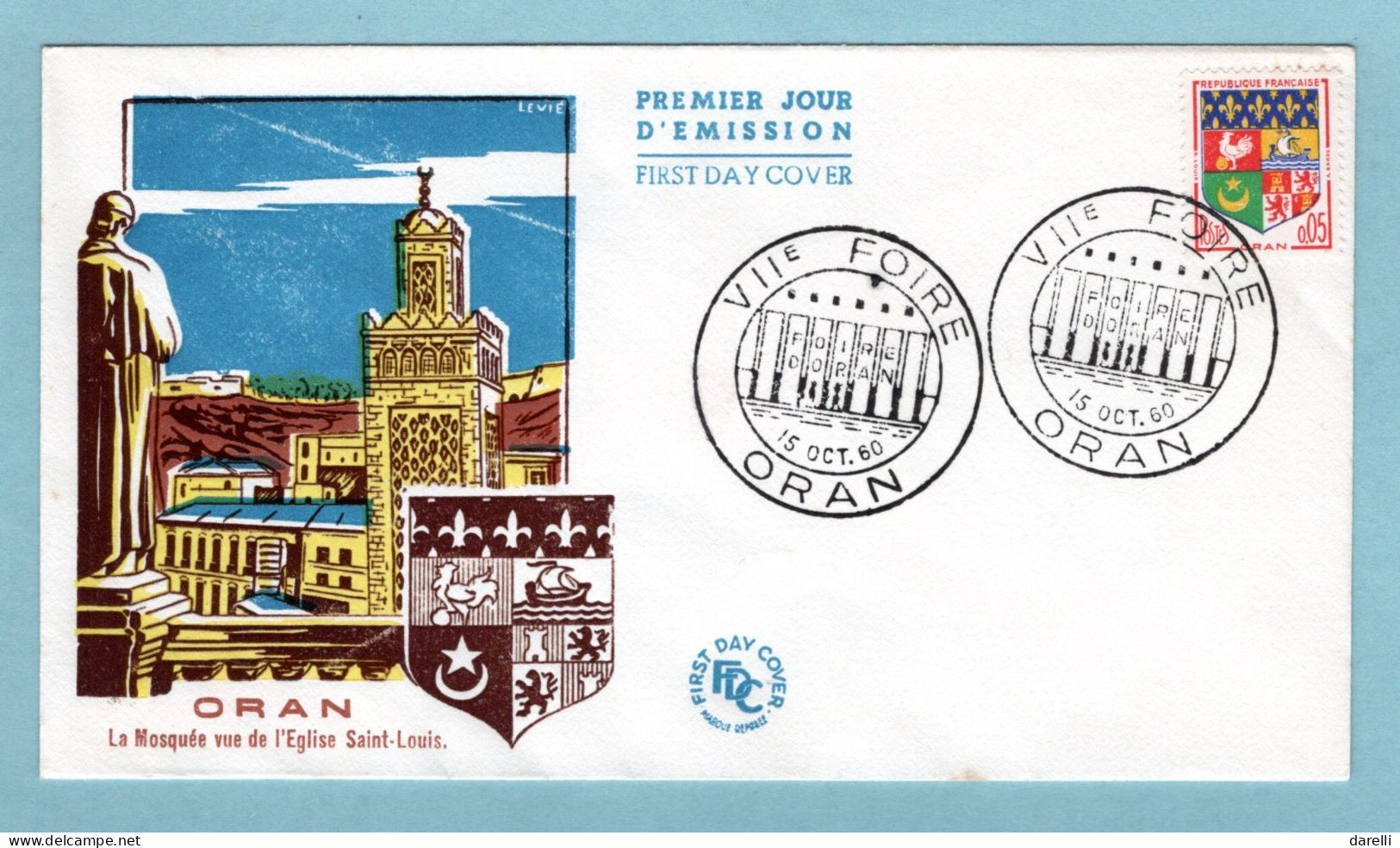 FDC France 1960 - Blason - Armoiries D'Oran - YT 1230A - Oran - 1960-1969