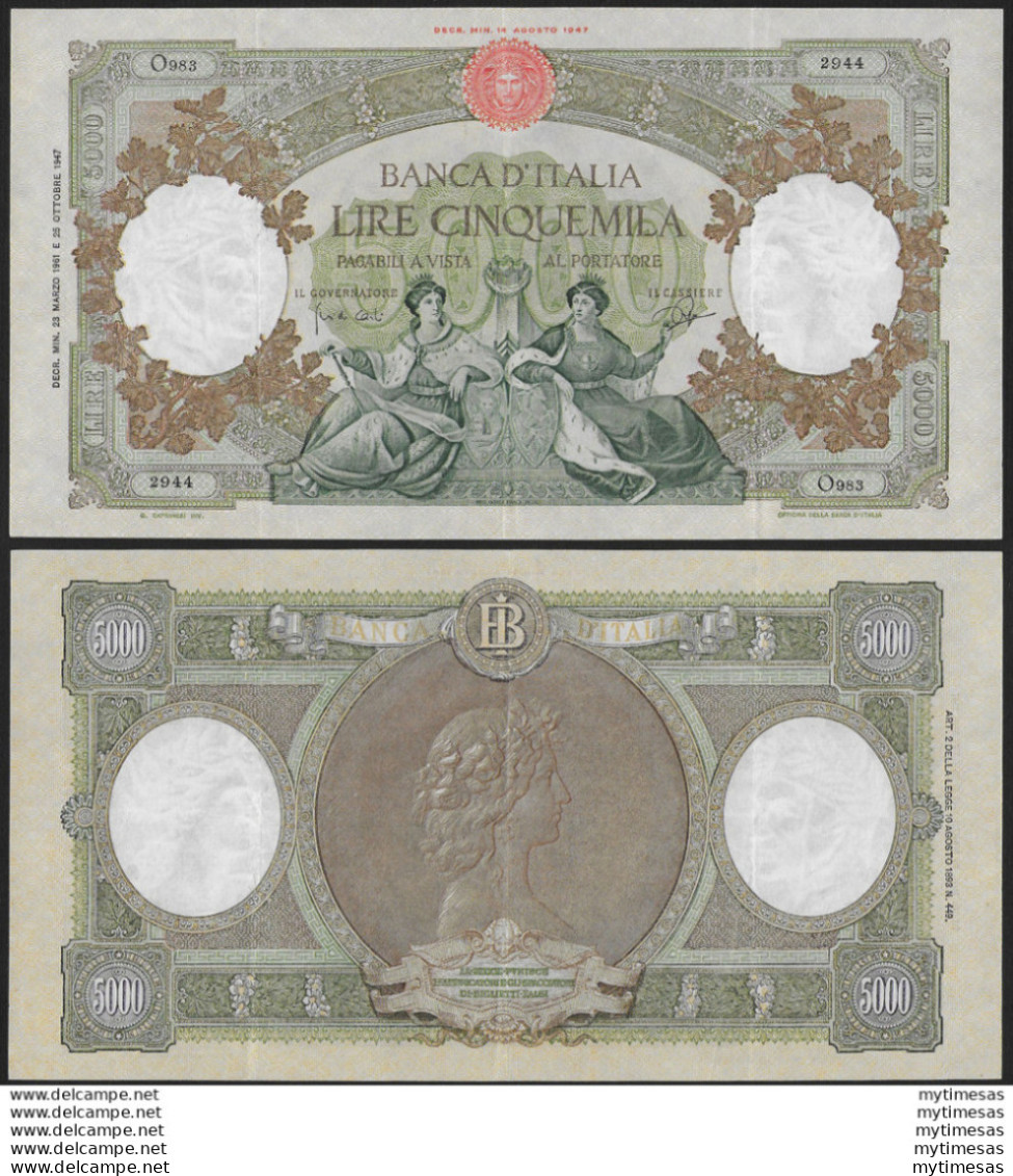 1961 Lire 5.000 Repubbliche Marinare SPL Rif. BI 793 Alfa - Andere & Zonder Classificatie