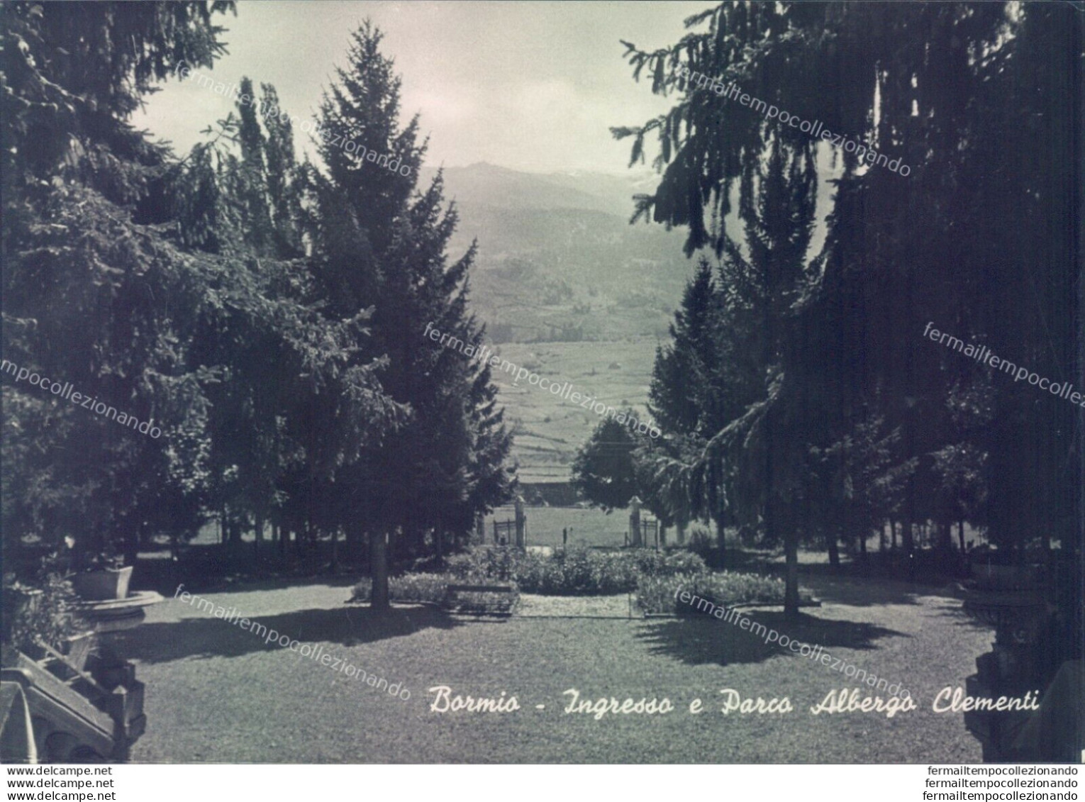 D30-  Cartolina  Provincia Di Sondrio -bormio  Ingresso E Parco Albergo Clementi - Sondrio