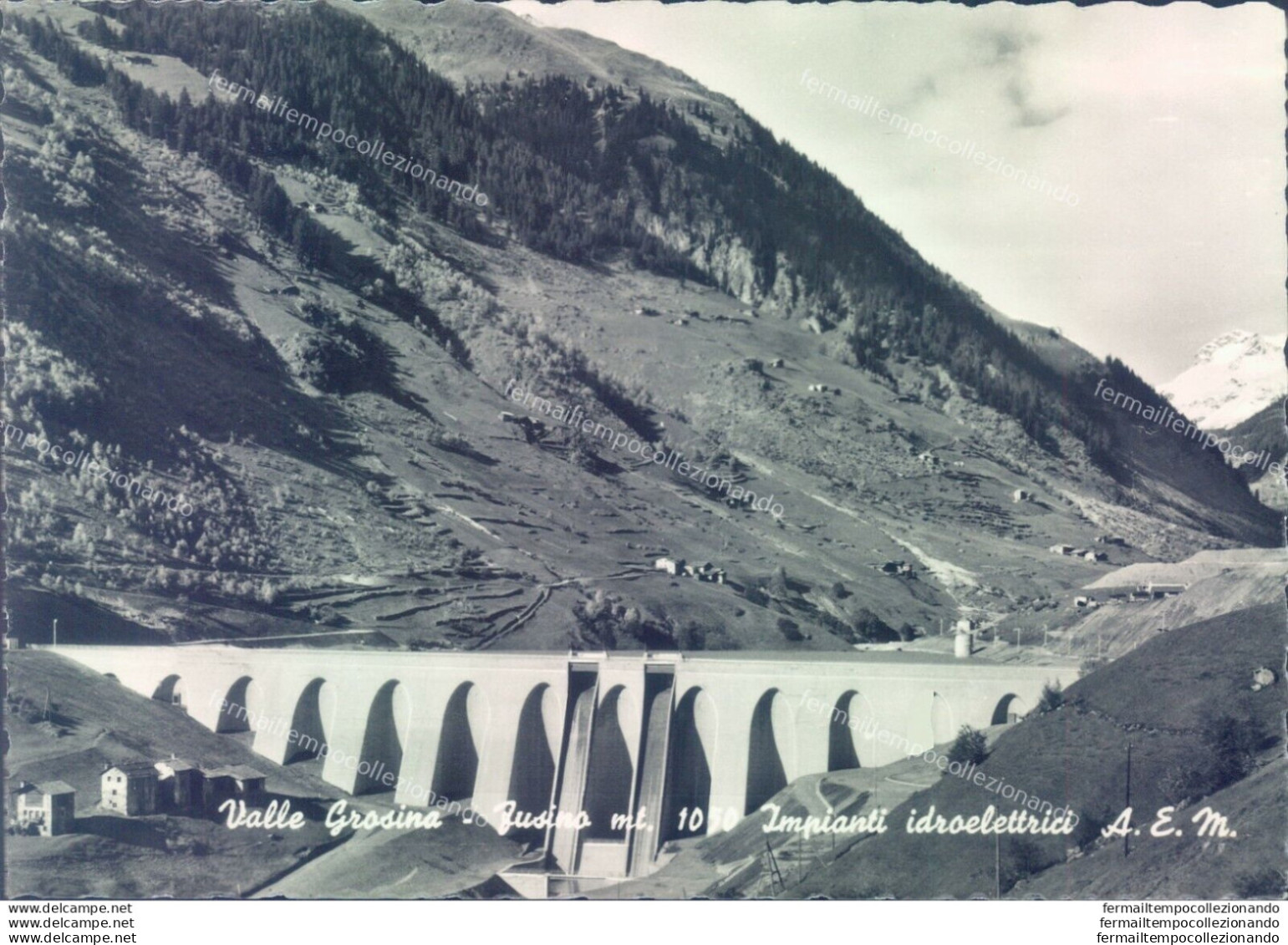 D301 -  Cartolina Provincia Di Sondrio - Valle Grosina - Fusino-impianti Idroele - Sondrio