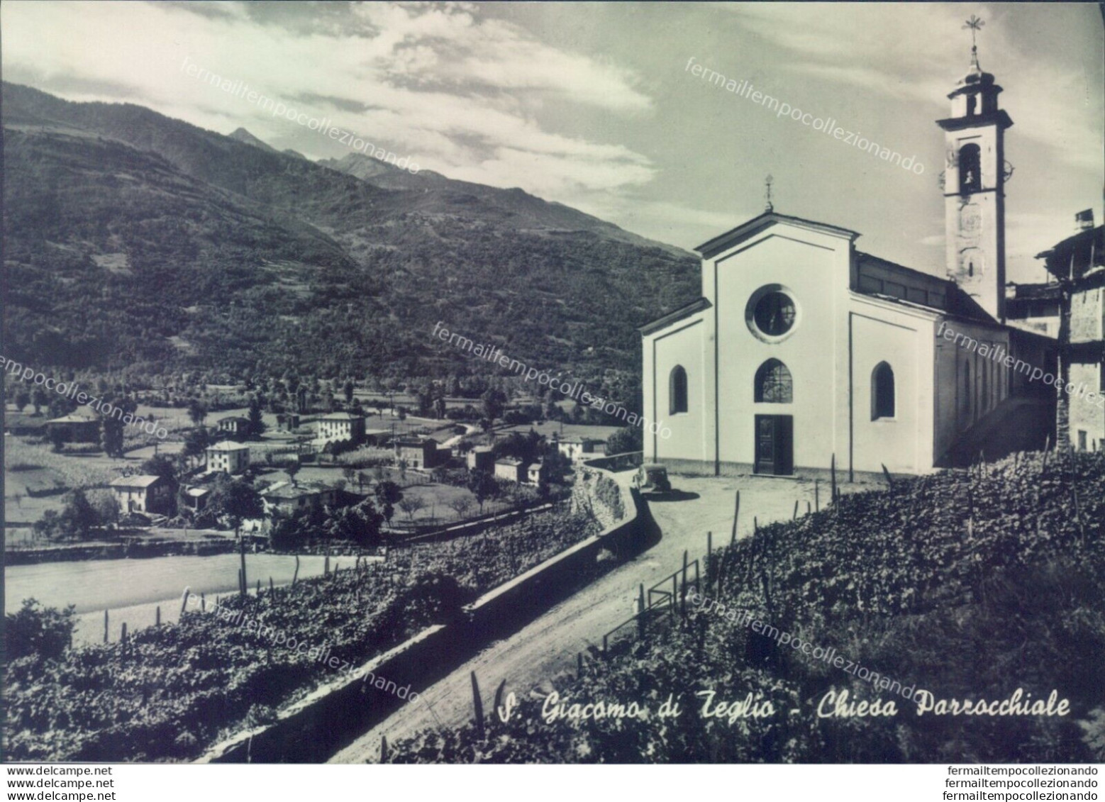 D208 - Cartolina Provincia Di Sondrio - S.giacomo Di Teglio Chiesa Parrocchiale - Sondrio