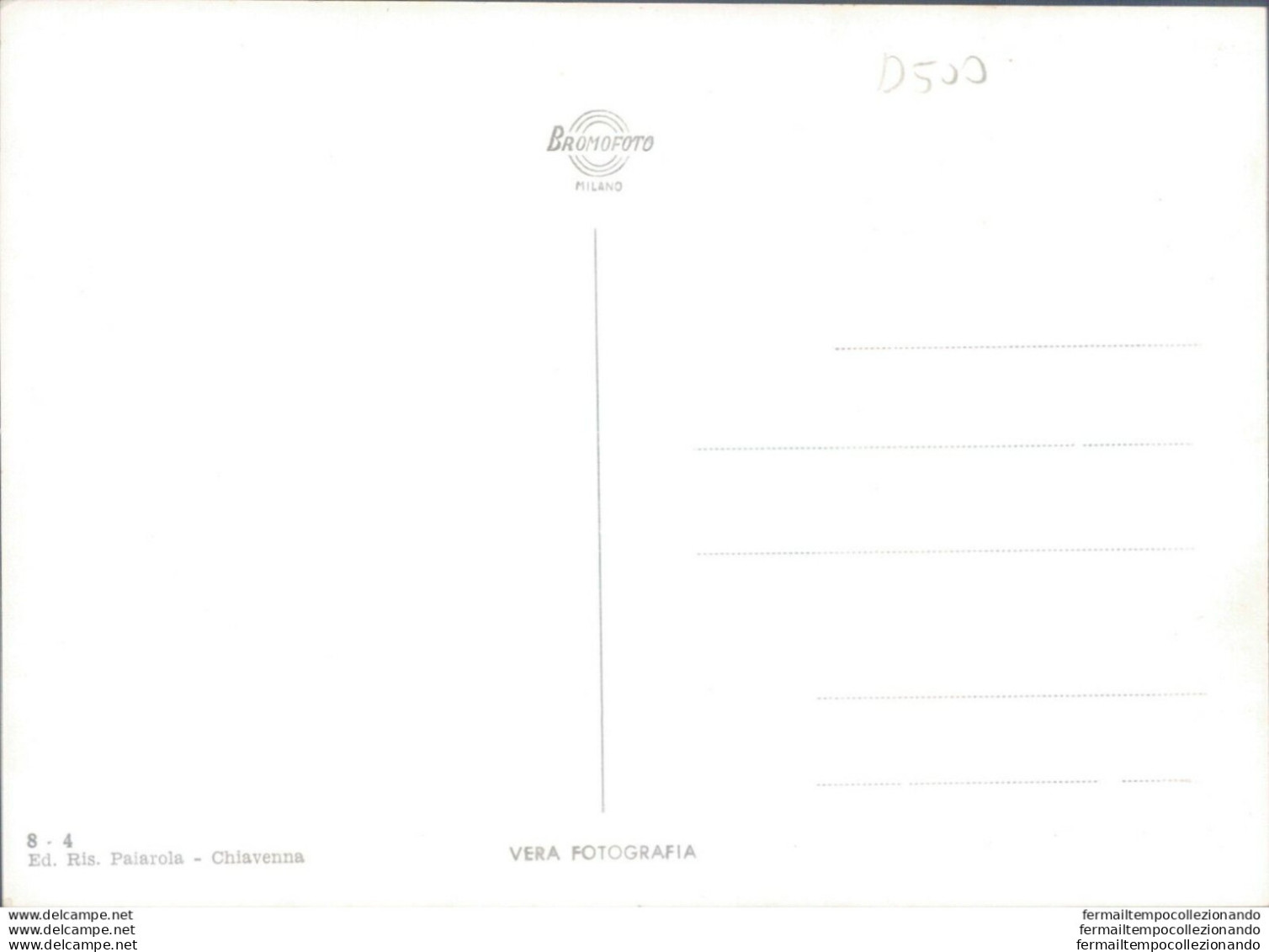 D500-cartolina  Provincia Di Sondrio- Chiavenna Panorama - Sondrio