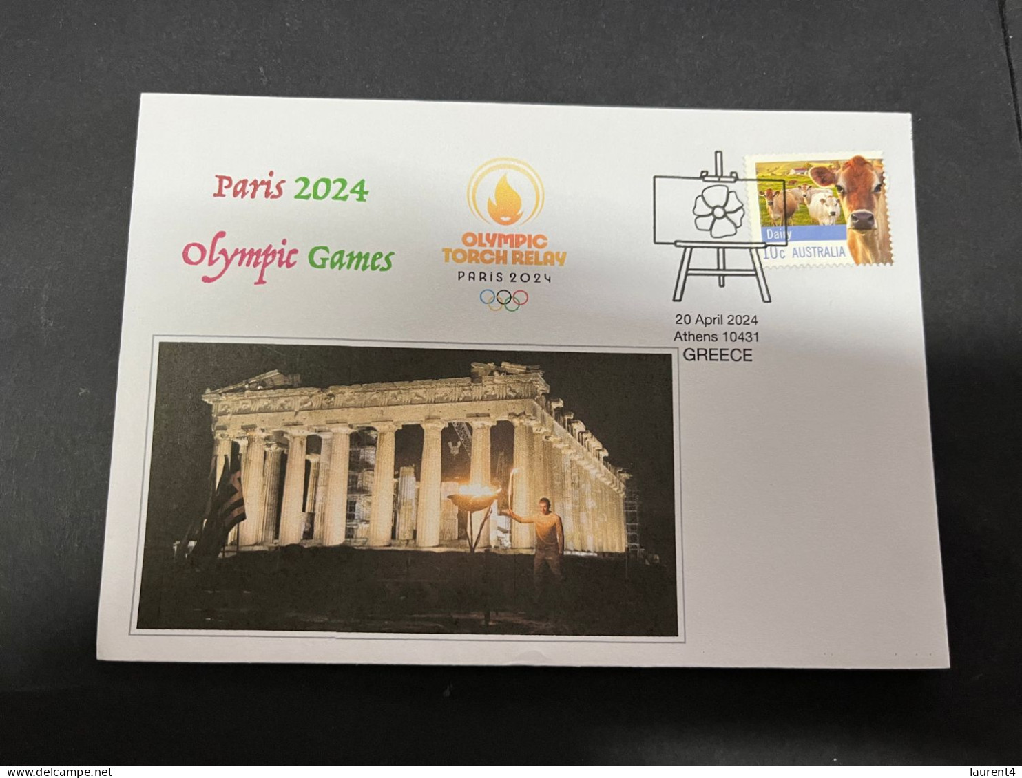 22-4-2024 (2 Z 42) Paris Olympic Games 2024 - The Olympic Torch Relay In Athens Acropolis (20-4-2024) - Summer 2024: Paris