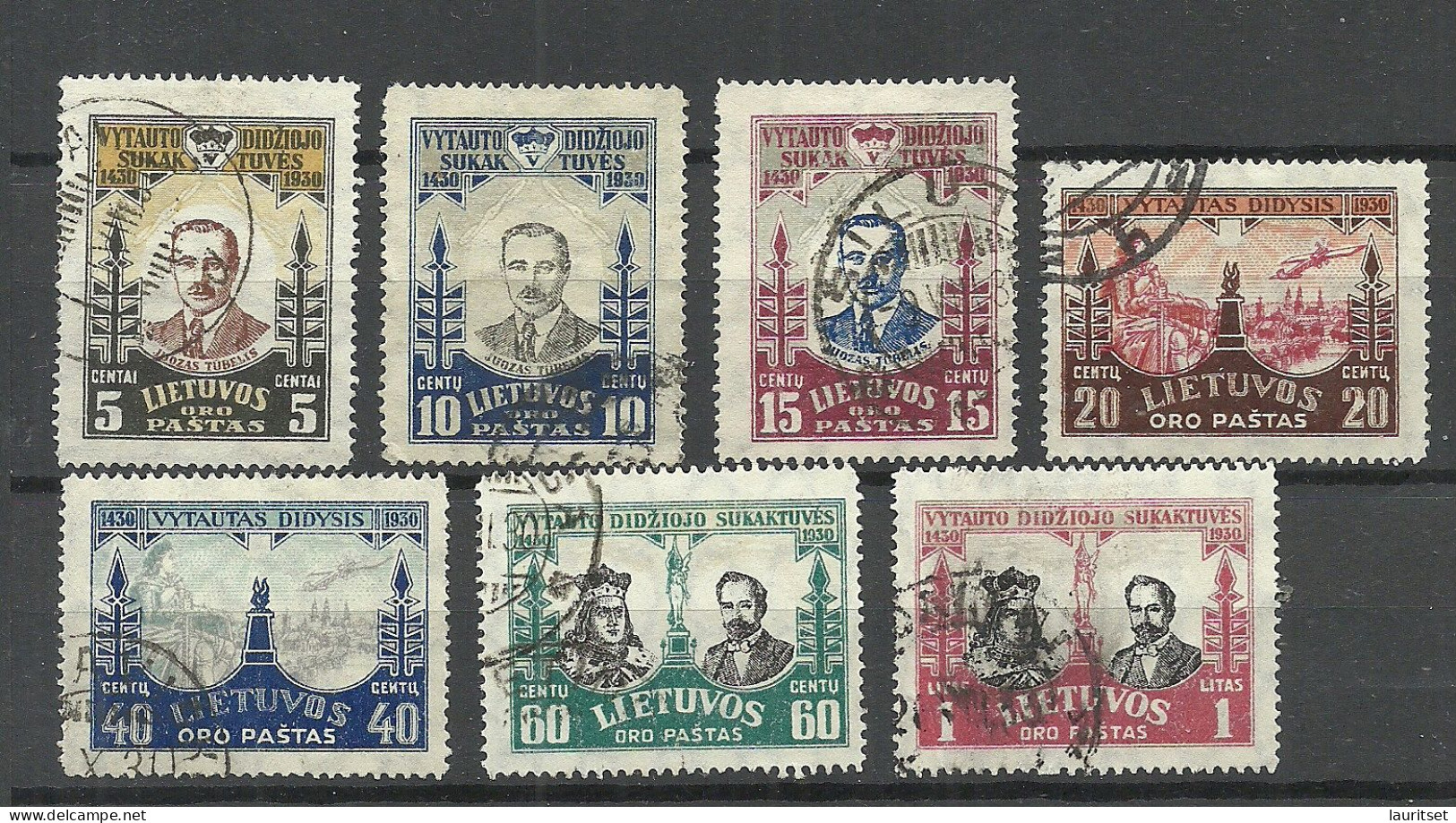 LITAUEN Lithuania 1930 Michel 307 - 313 O - Litauen