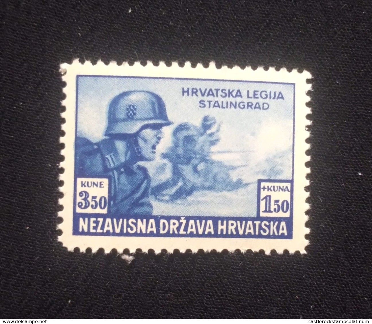 O) 1943  CROATIA, INFANTRY REGIMENT. SOLDIERS,  AT STALINGRAD, MNH - Croatie